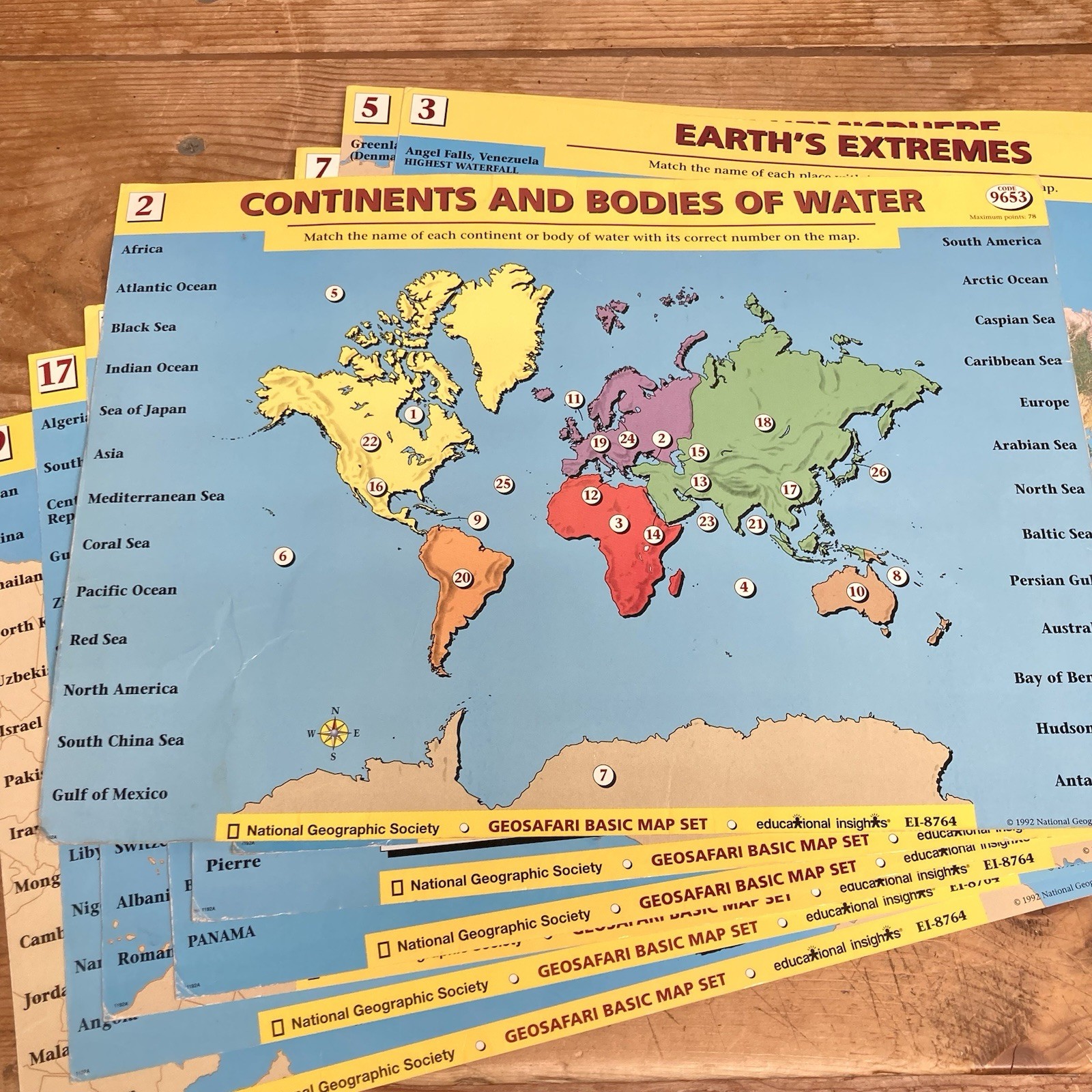 GeoSafari Electronic Learning Game EI-8800 ~ WORKS ~ 2 Card Sets ~ Basic Spanish