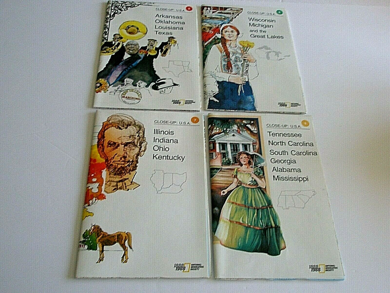 Close-Up U.S.A Maps National Geographic 1988 case reference book homeschool