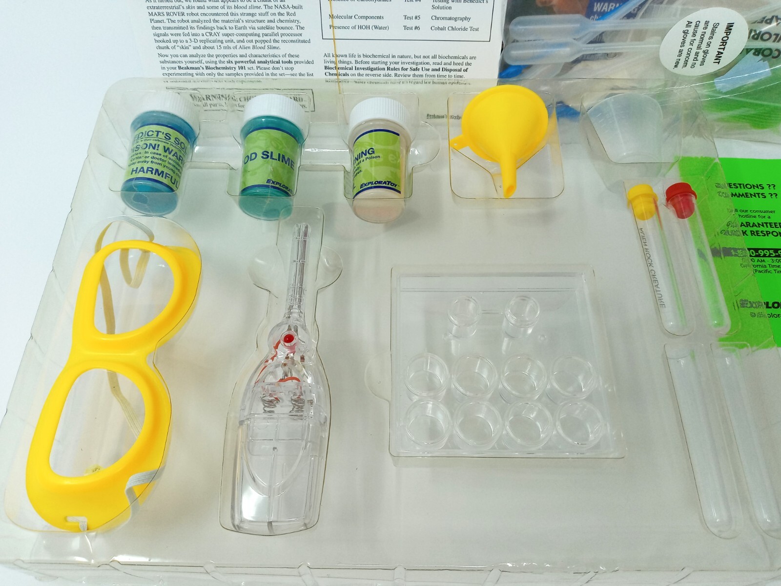 Beakmans World 1995 Biochem 101 Chemistry Experiment Set looks unused exploratoy