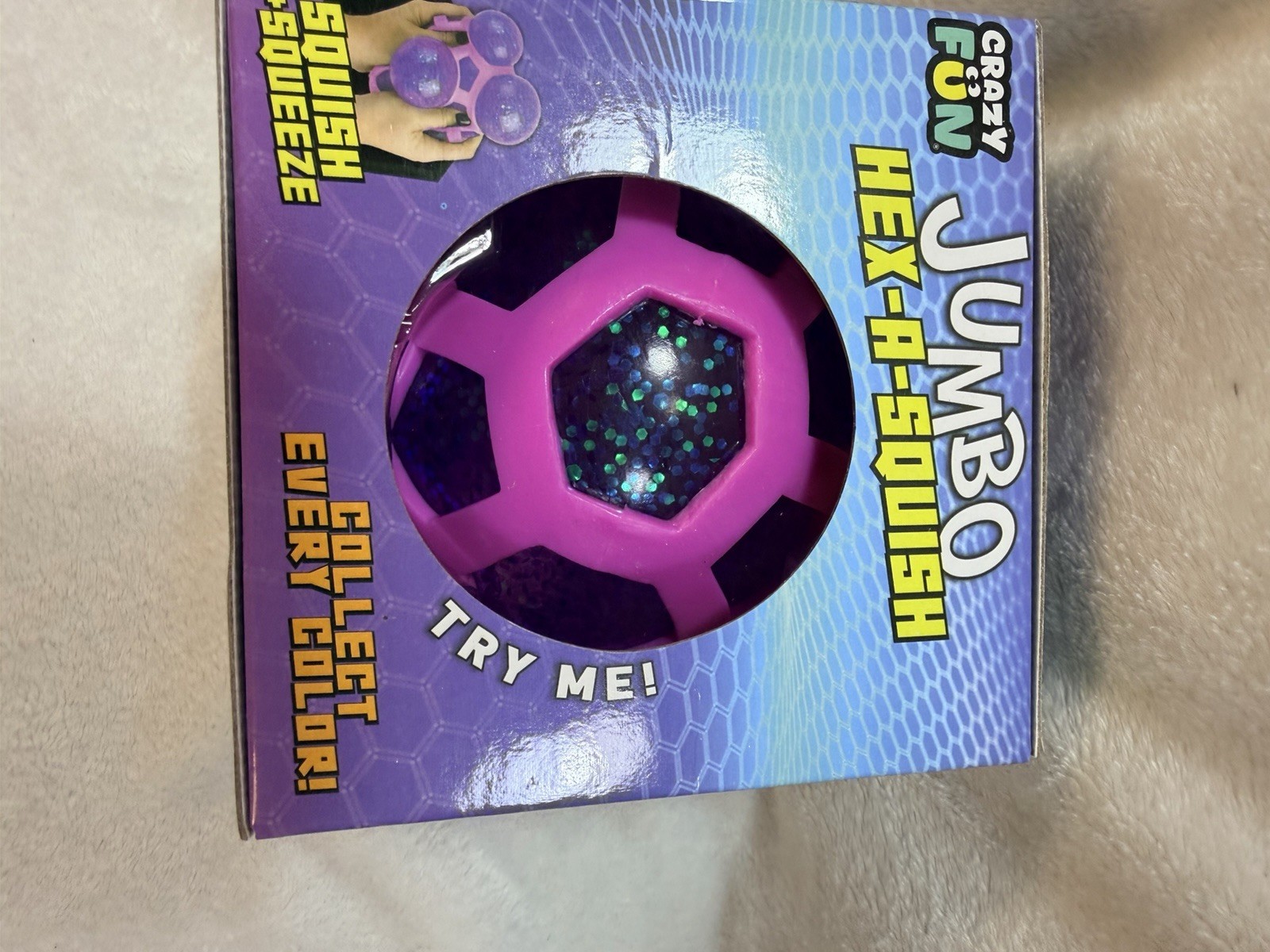 Crazy Fun Jumbo Hex A Squish Ball TikTok Viral Squishy Stress Toy Five Below