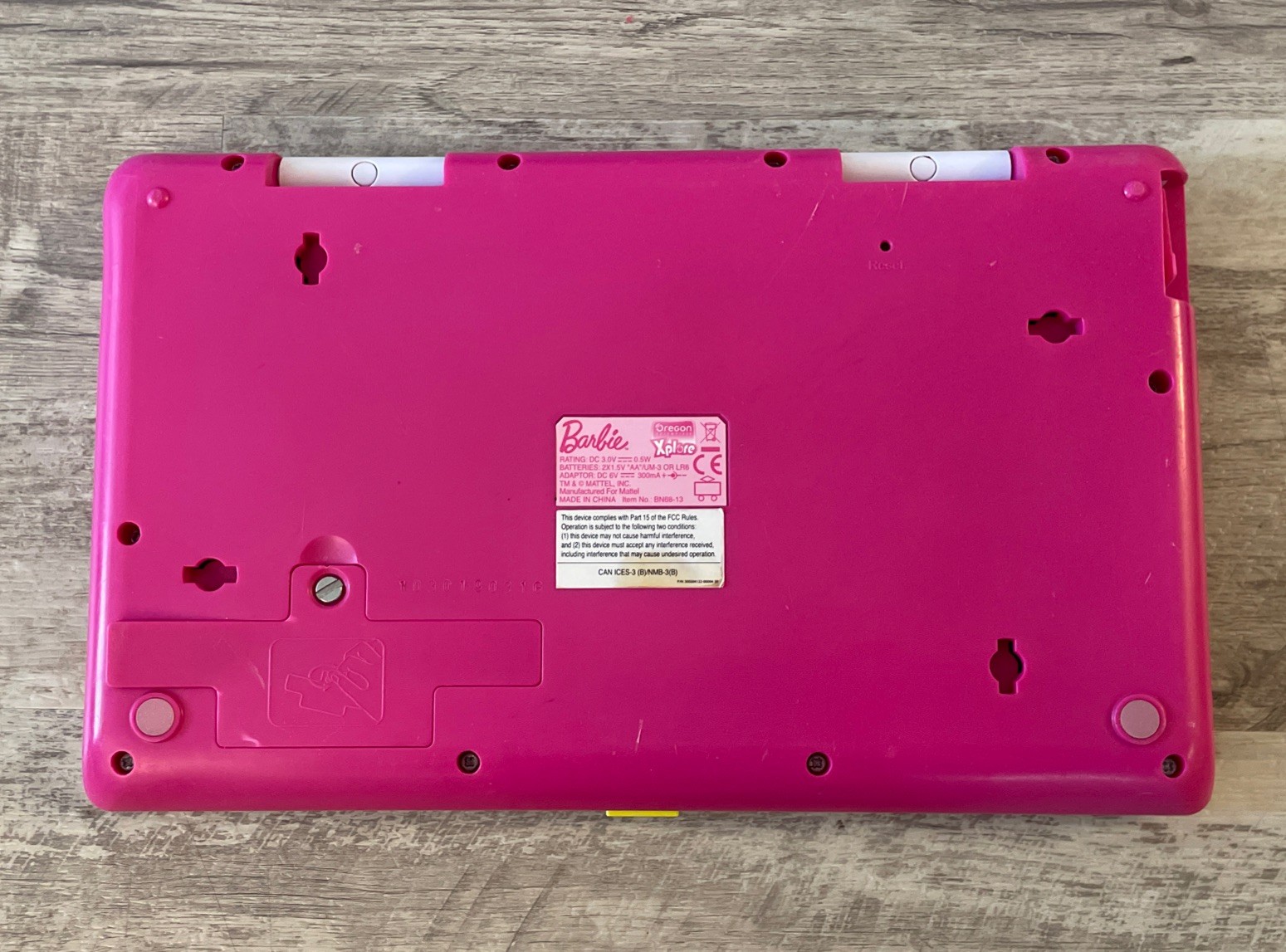 Pink Barbie Learning Laptop Computer Oregon Scientific- Tested- Screen Has Marks