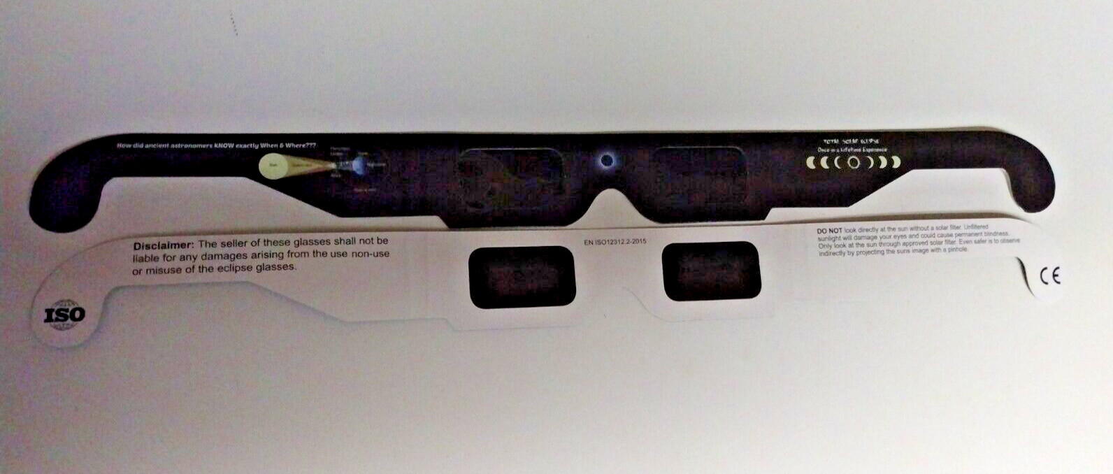 2024 Total Solar Eclipse Glasses CE ISO Certified Safe New Pair April 8 Viewer