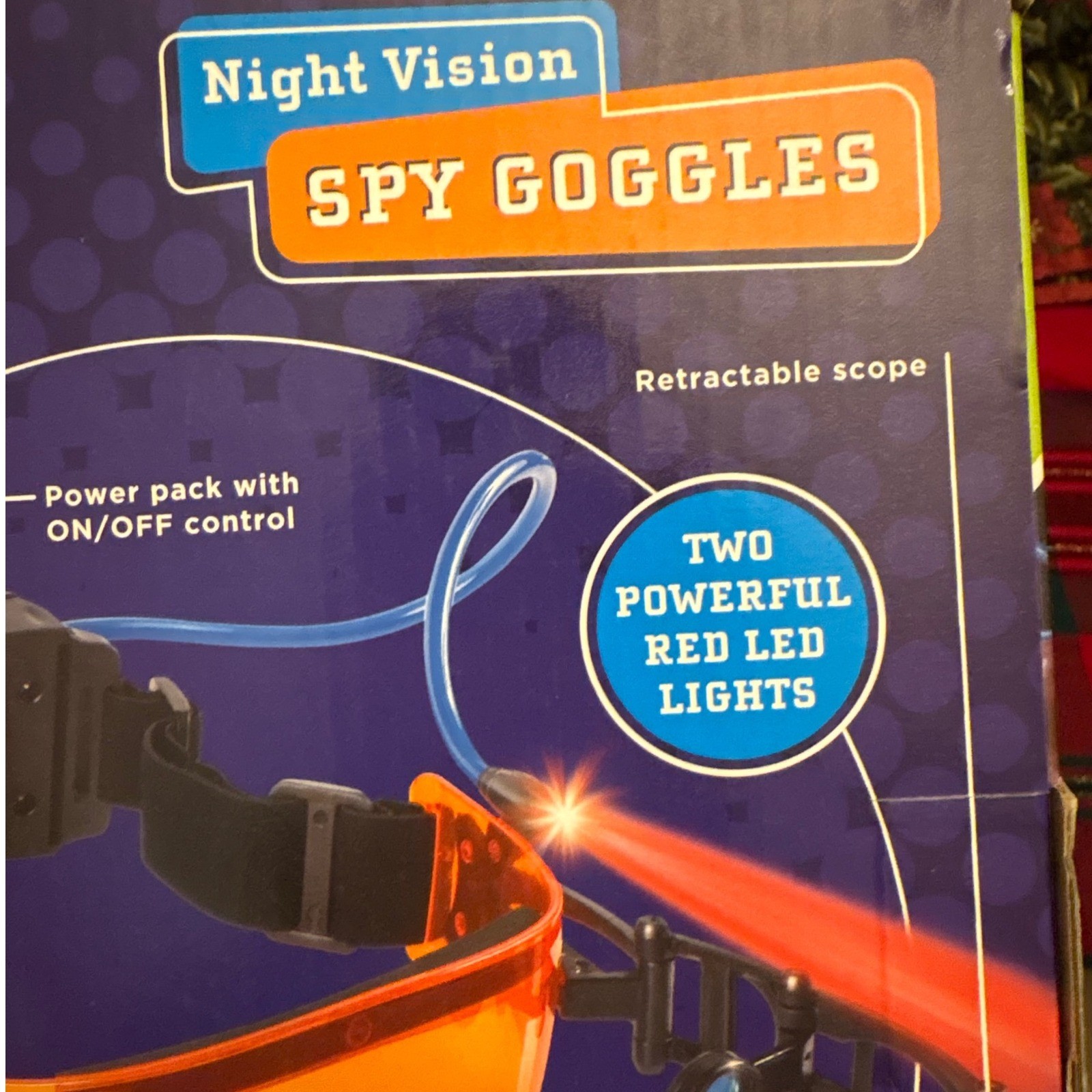 Discovery Kids Night Vision Spy Goggles Red LED Lights Retractable Scope Ages 8+