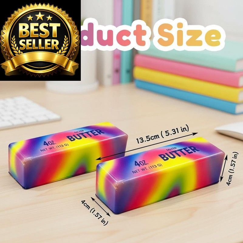 2026 Upgraded Slow Rebound Butter Squeeze Stress Balls, Soft Small, 2 Pack