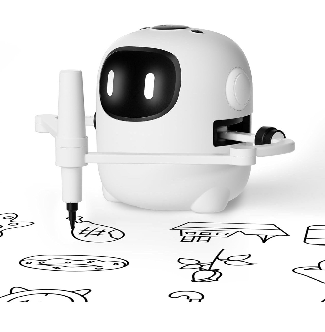 Children’s Drawing Robot Educational Arts & Crafts Drawing Toy White/Black Q01