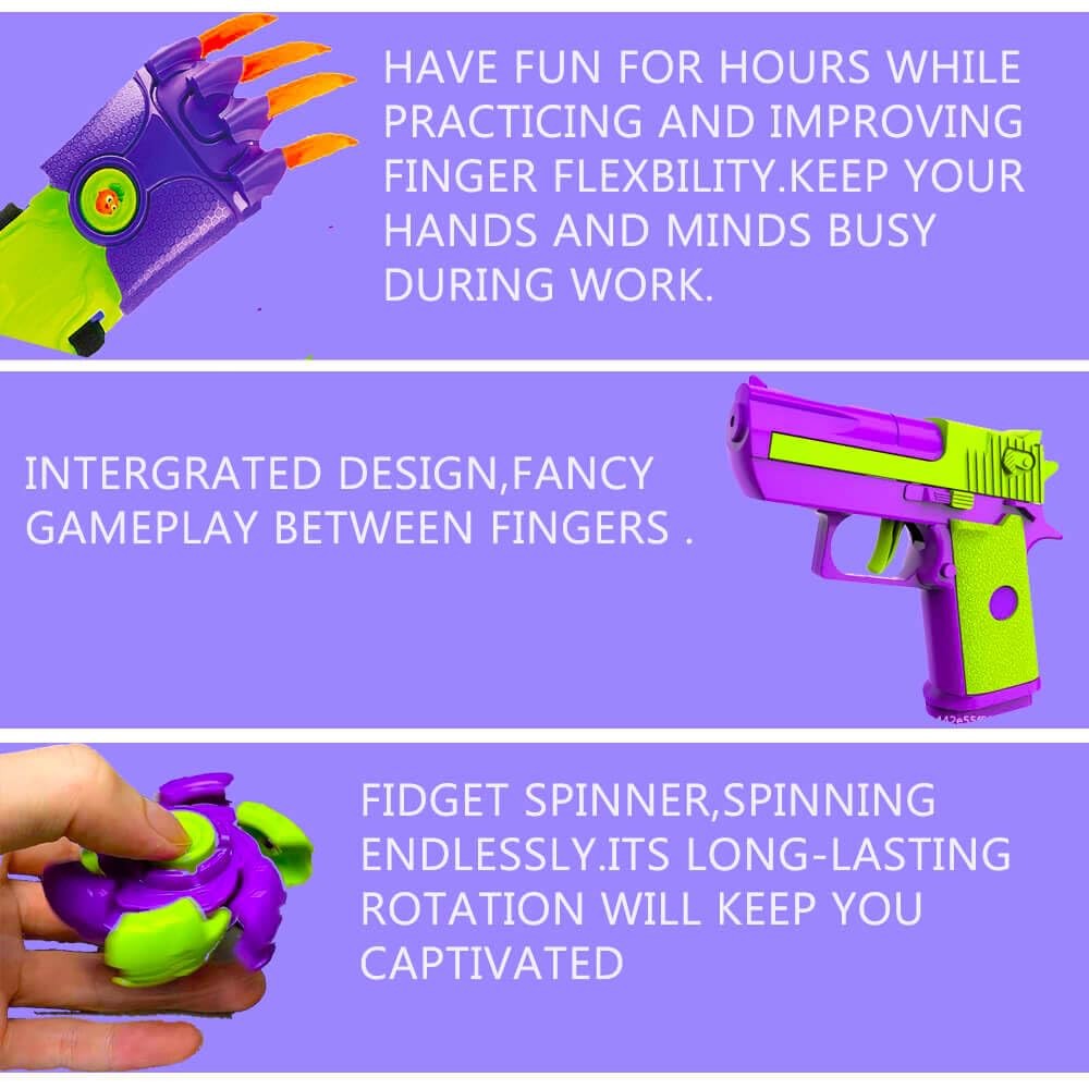 12 PCS Fidget Gun Toys Set, Kids for Boys Age 3-8, Prizes Small