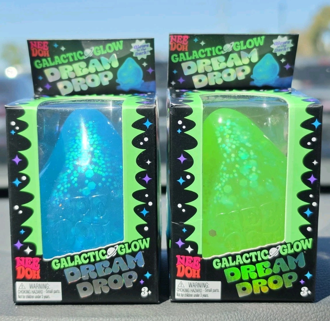 NEEDOH Galactic Glow Dream Drop Lot (2) ~ Blue & Green 💥RARE **NIB