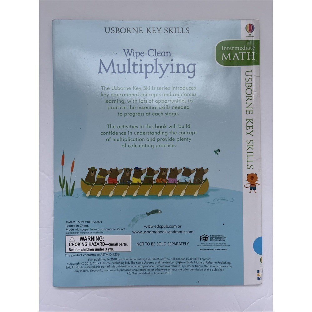 USBORNE Key Skills Lot 3 Wipe Clean Books Workbooks Intermediate MATH/LANGUAGE