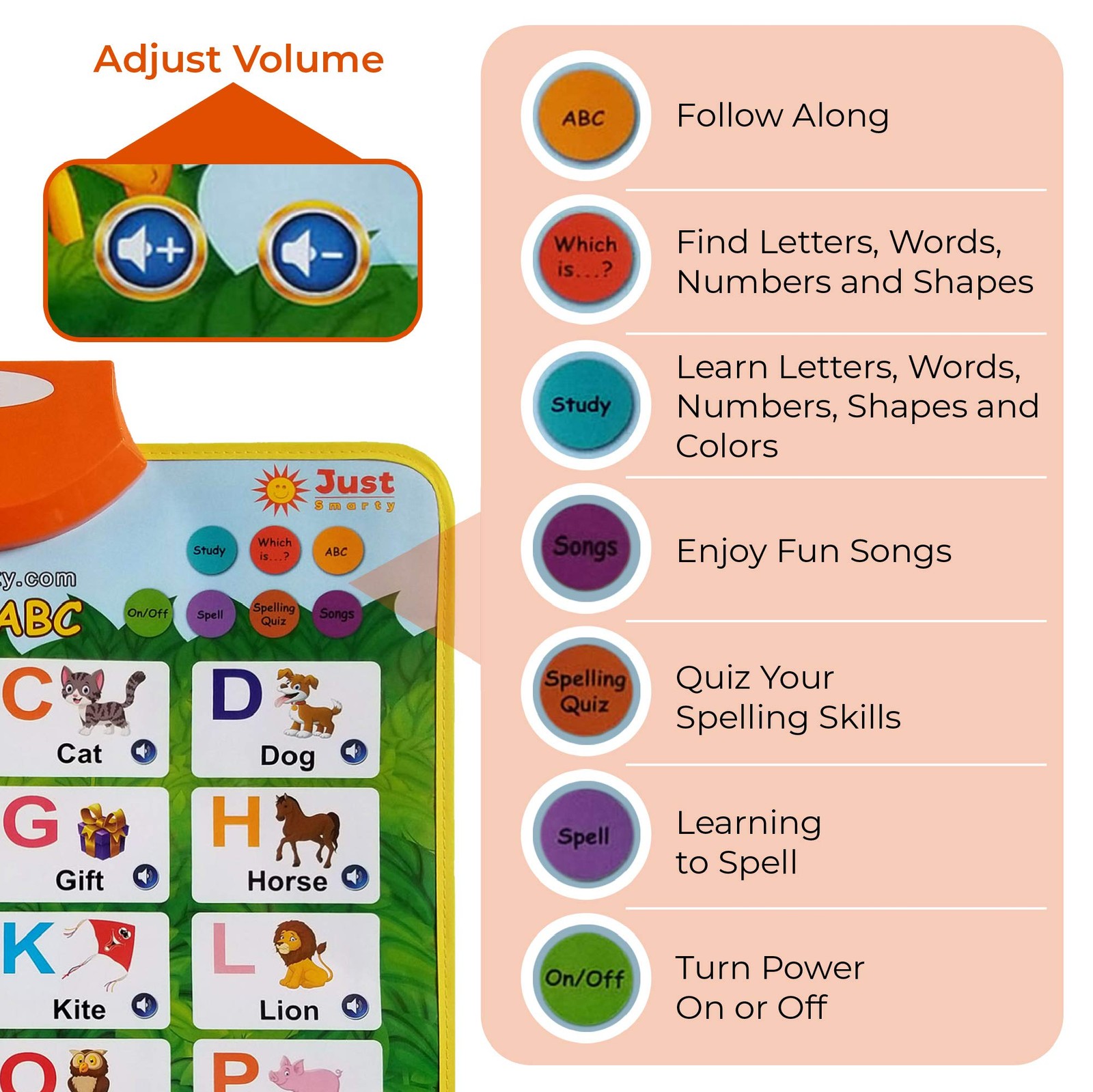 Just Smarty Interactive Learning & Education Toys 1 Count (Pack of 1), Blue