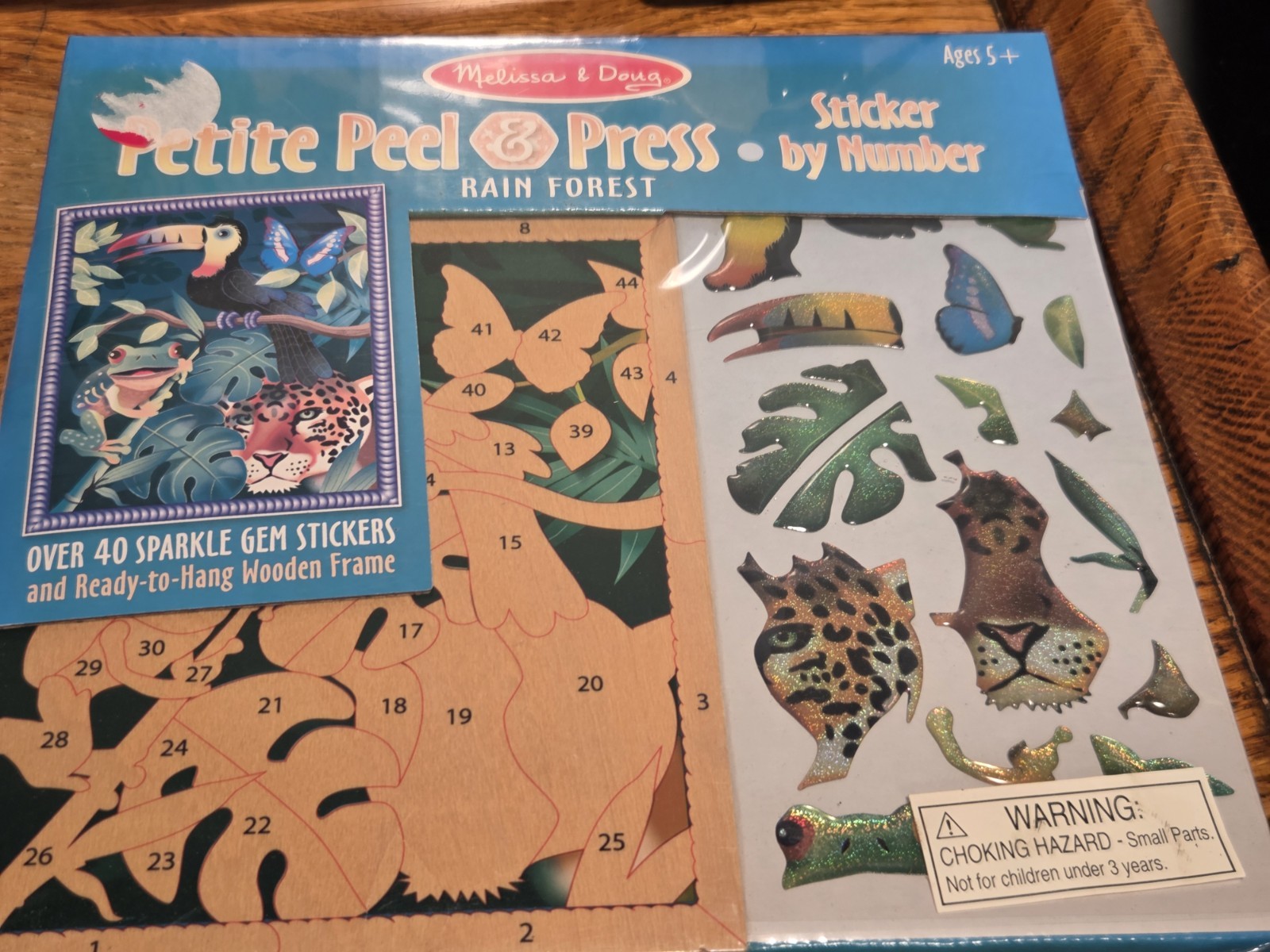 6 NEW Melissa & Doug Petite peel & press sticker Rainforest & Princess