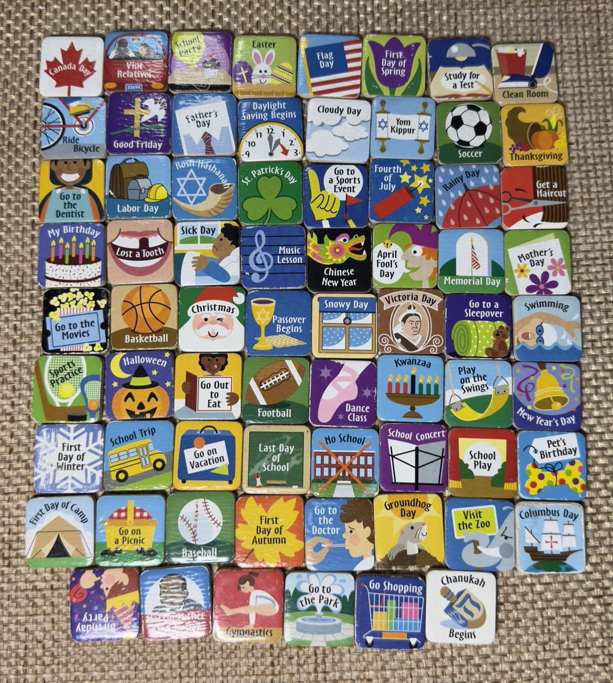 Melissa and Doug Calendar Magnetic Replacement Tiles Kids Educational School Toy