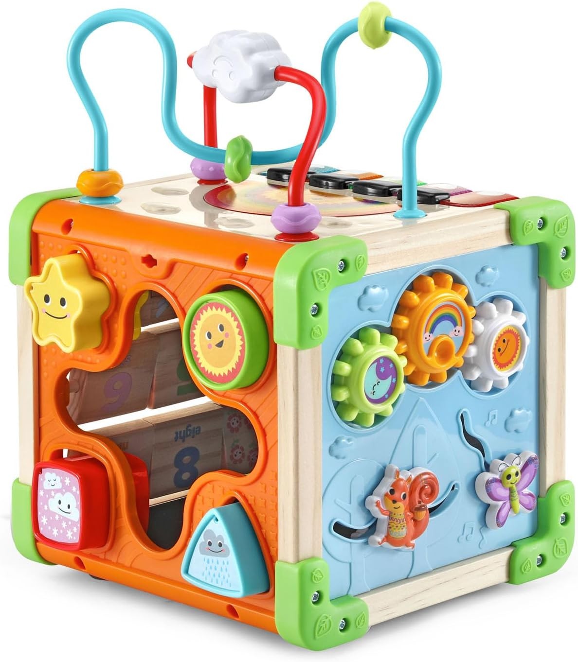 LeapFrog Touch & Learn Wooden Activity Cube (English Version)