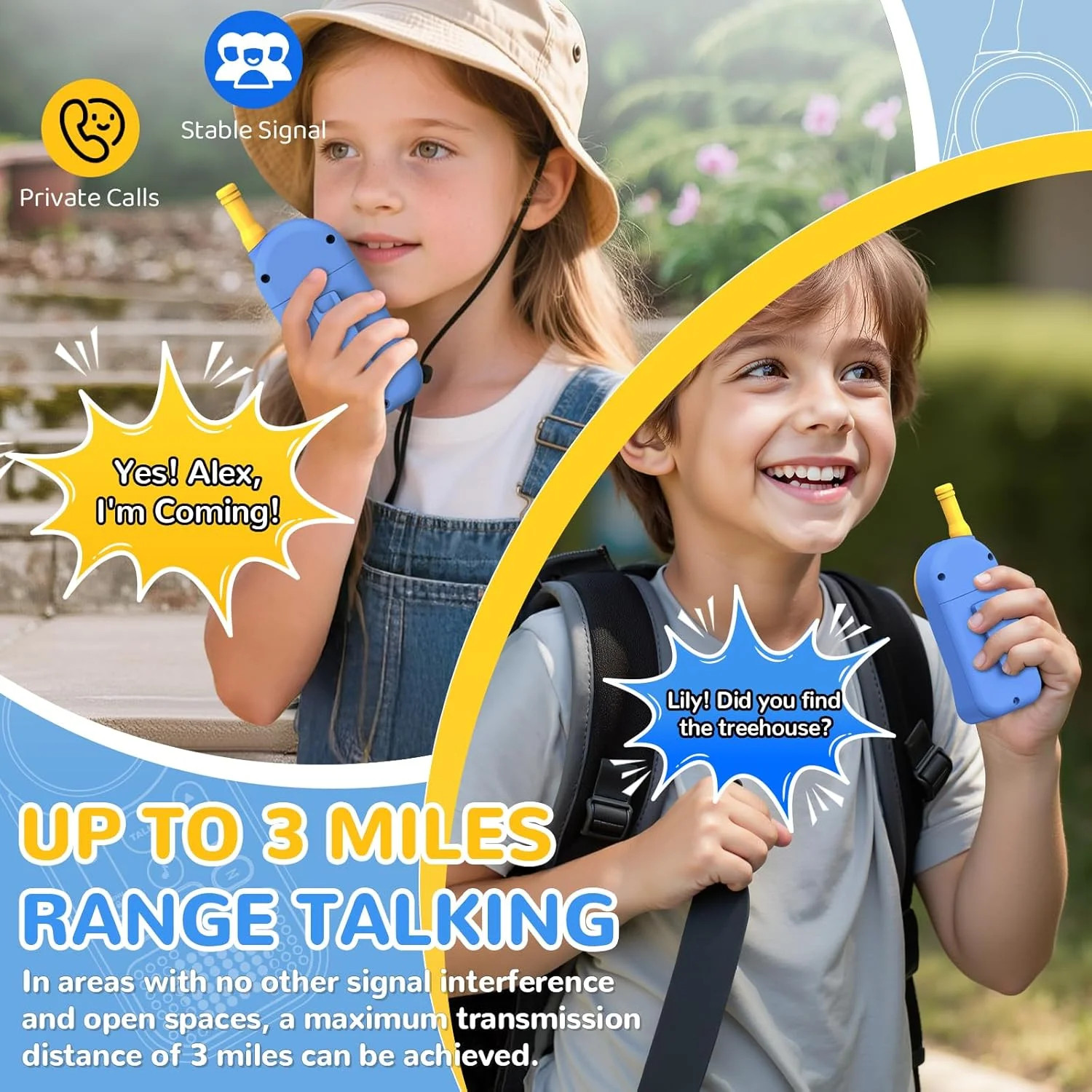 Walkie Talkies for Kids Toys Toys for 3-12 Year Old Boys Girls 22 Channels 2 Way
