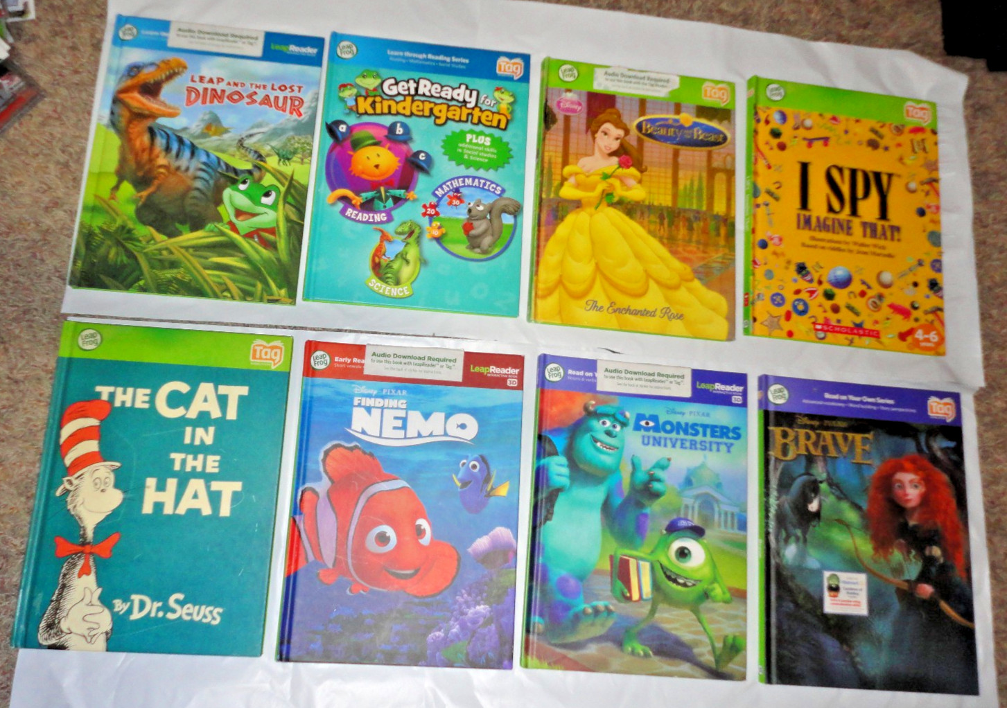 LOT Of 8 LEAPFROG LEAPREADER/TAG BOOKS~EUC | CAT IN THE HAT