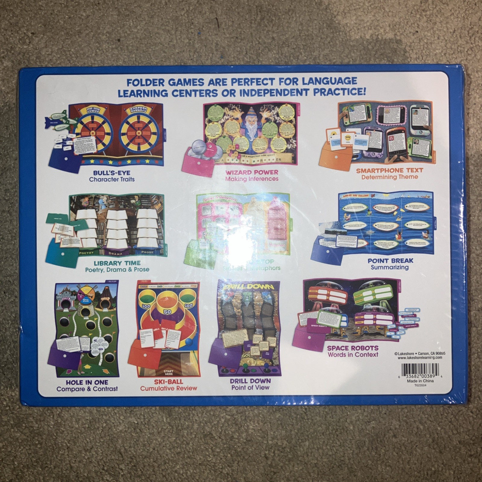 Lakeshore Reading Literature Elementary Folder Games Grades 4-5 AA792 Sealed
