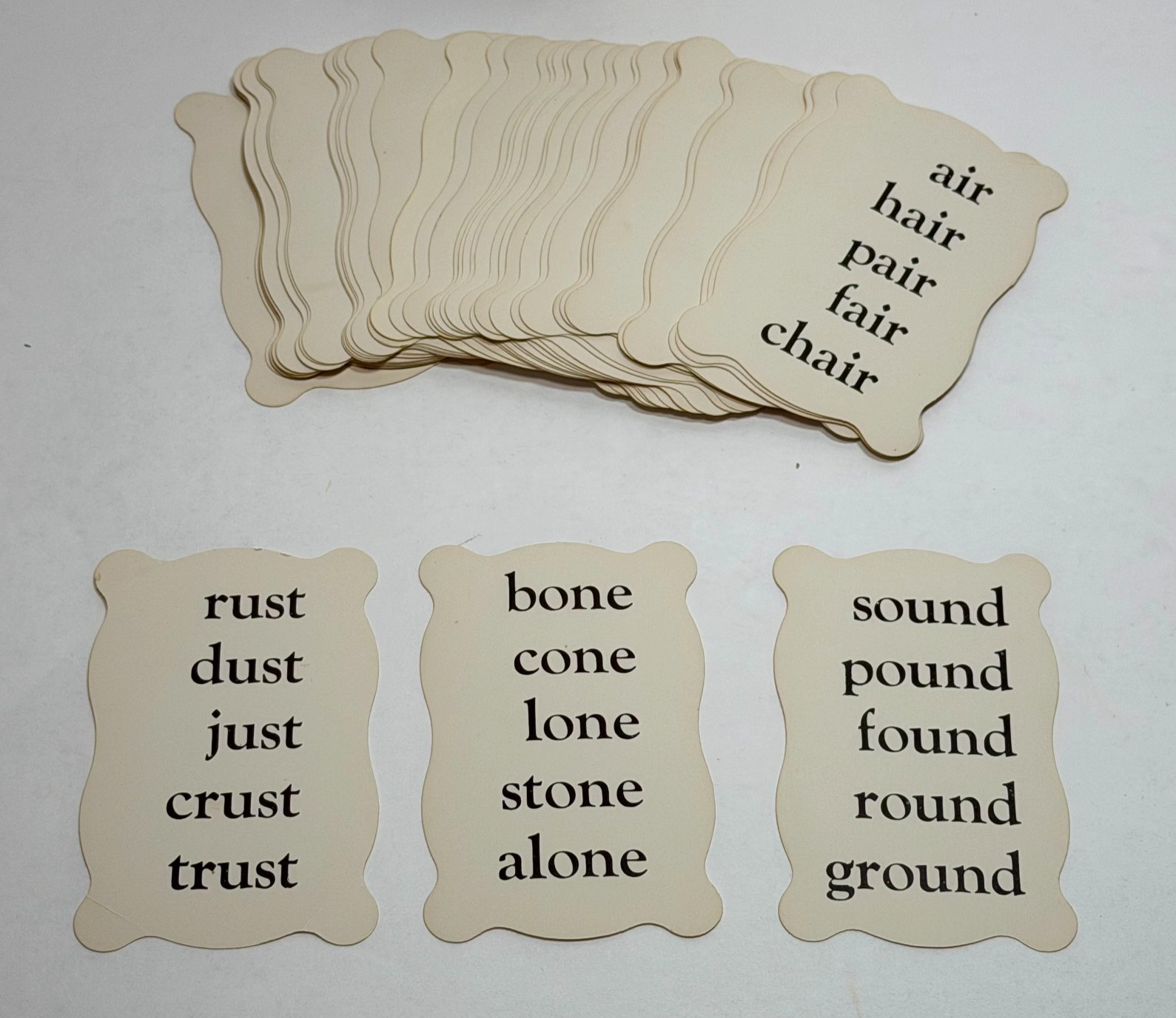 Vintage 1960s Phonetic Flash Cards Warren Paper Built Rite No. 459