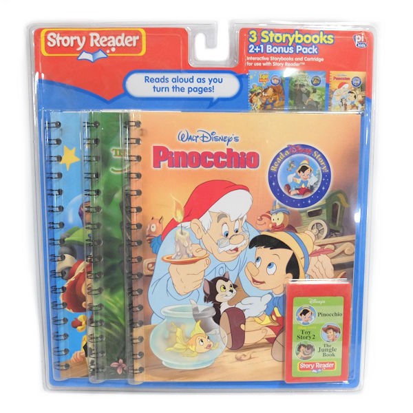 Story Reader 3 Storybooks Disney Pinocchio, Toy Story 2, The Jungle Book