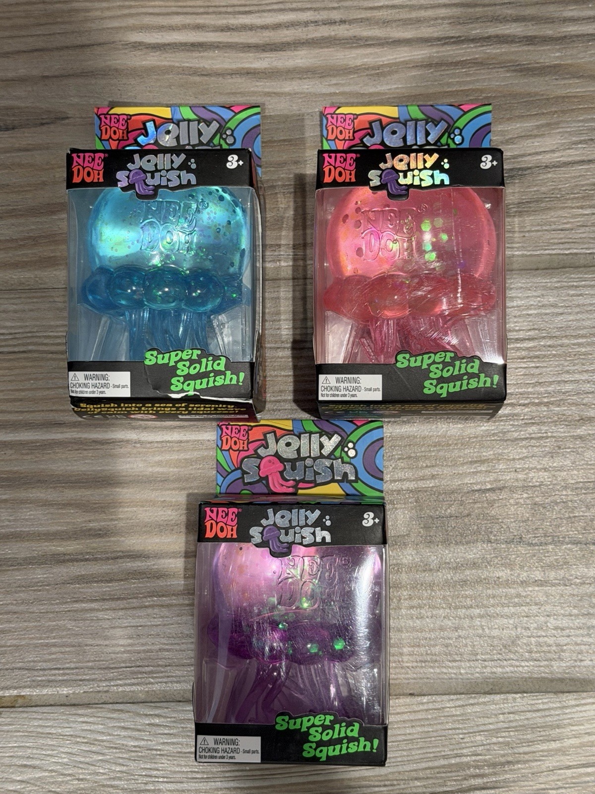 NeeDoh Nee Doh Jelly Squish Super Solid Squish Authentic Jellyfish RANDOM COLOR