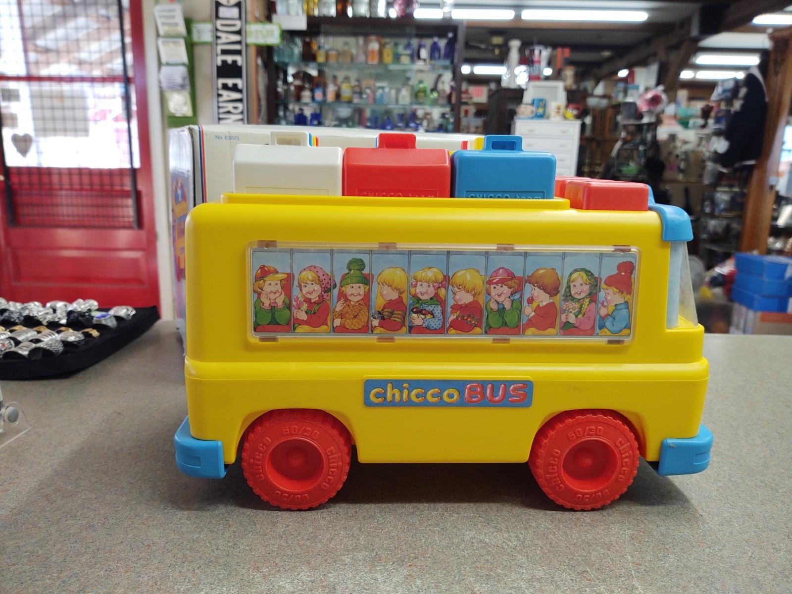 Vintage CHICCO Italy 63023 COUNTING Numbers SCHOOL BUS Complete – Original Box
