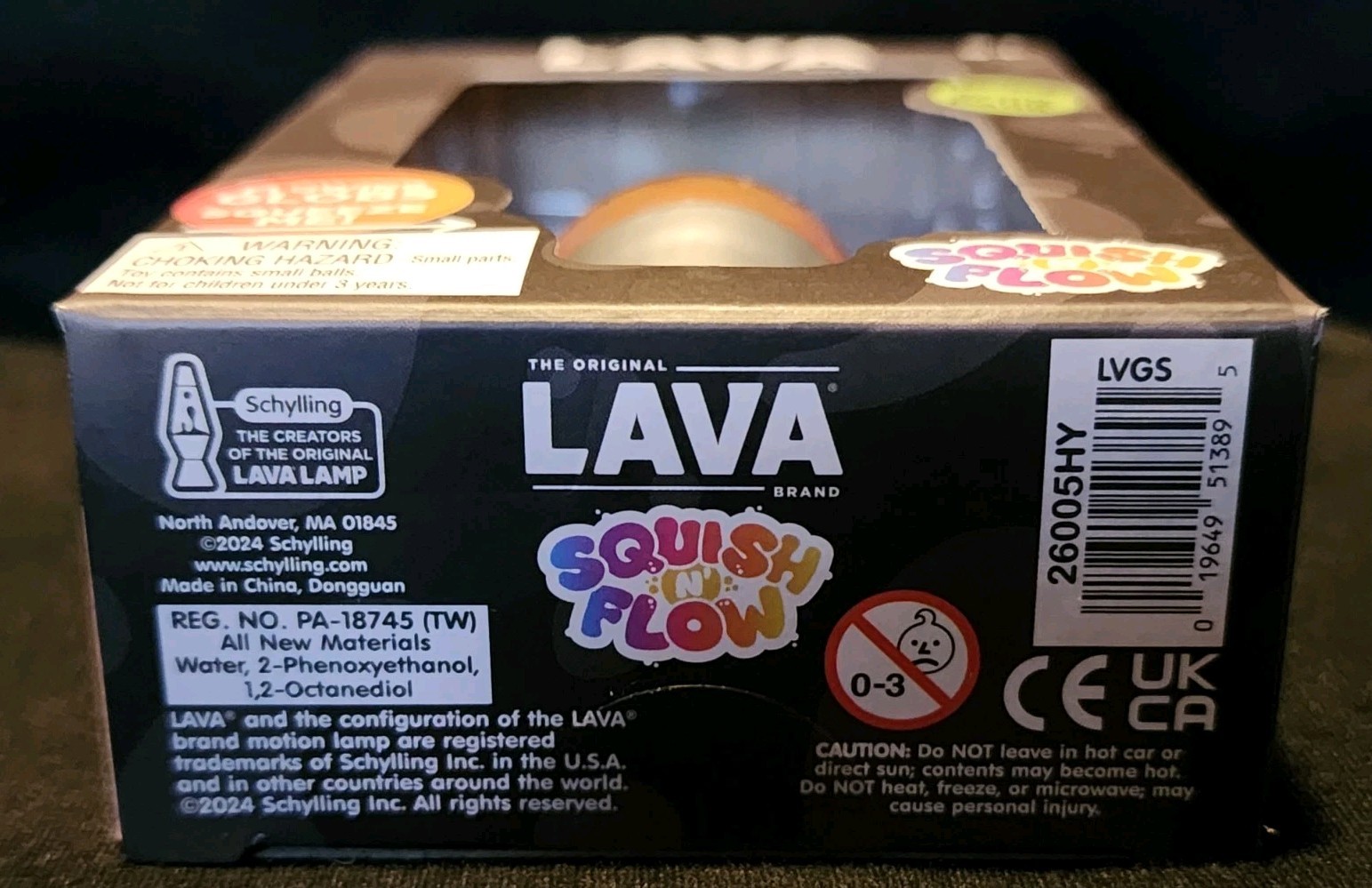 Schylling Lava Squish N Flow Squishy NeeDoh Glow In The Dark Purple Lamp Rare