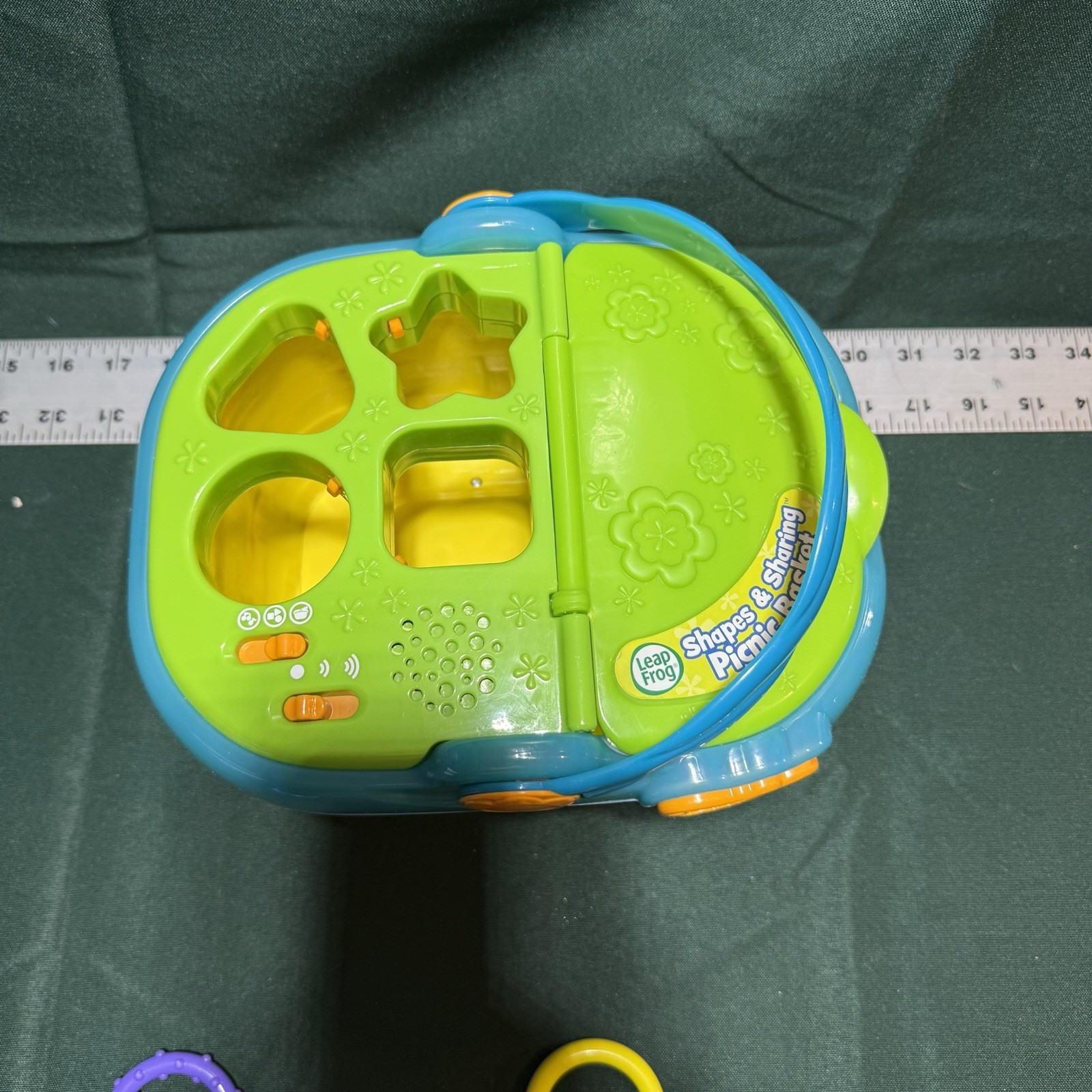 LeapFrog Shapes and Sharing Picnic Basket Toy Tested/Works – Incomplete