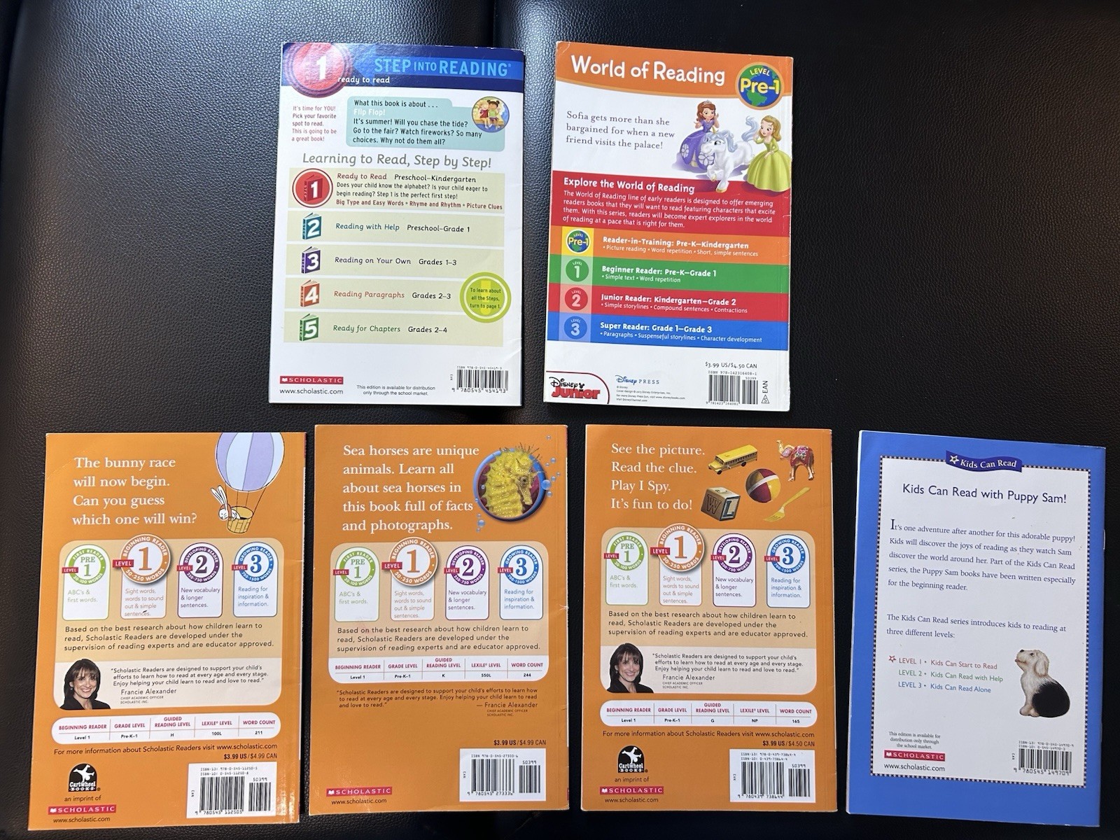 Scholastic & Disney Press Lot of 6 Early Reader Books Sofia the First Ages 4-7