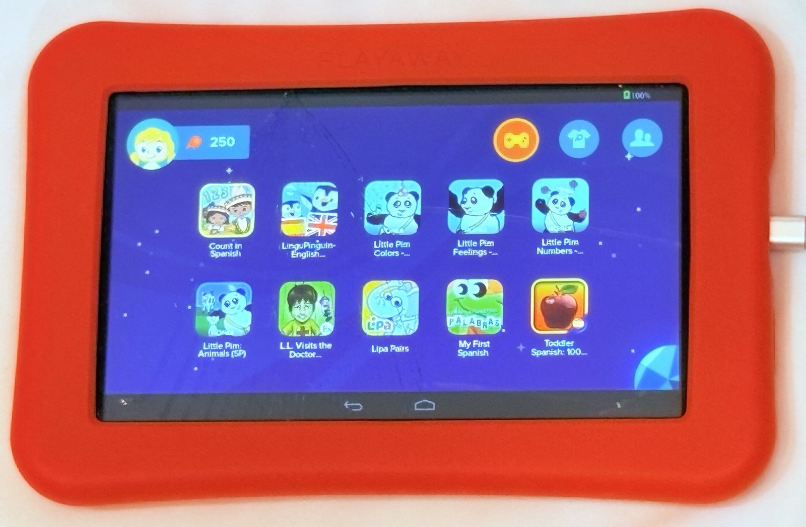 Lot- 12 Playaway Launchpad Kids Tablets w/ 1 Charger Adapter (Ages 3+)