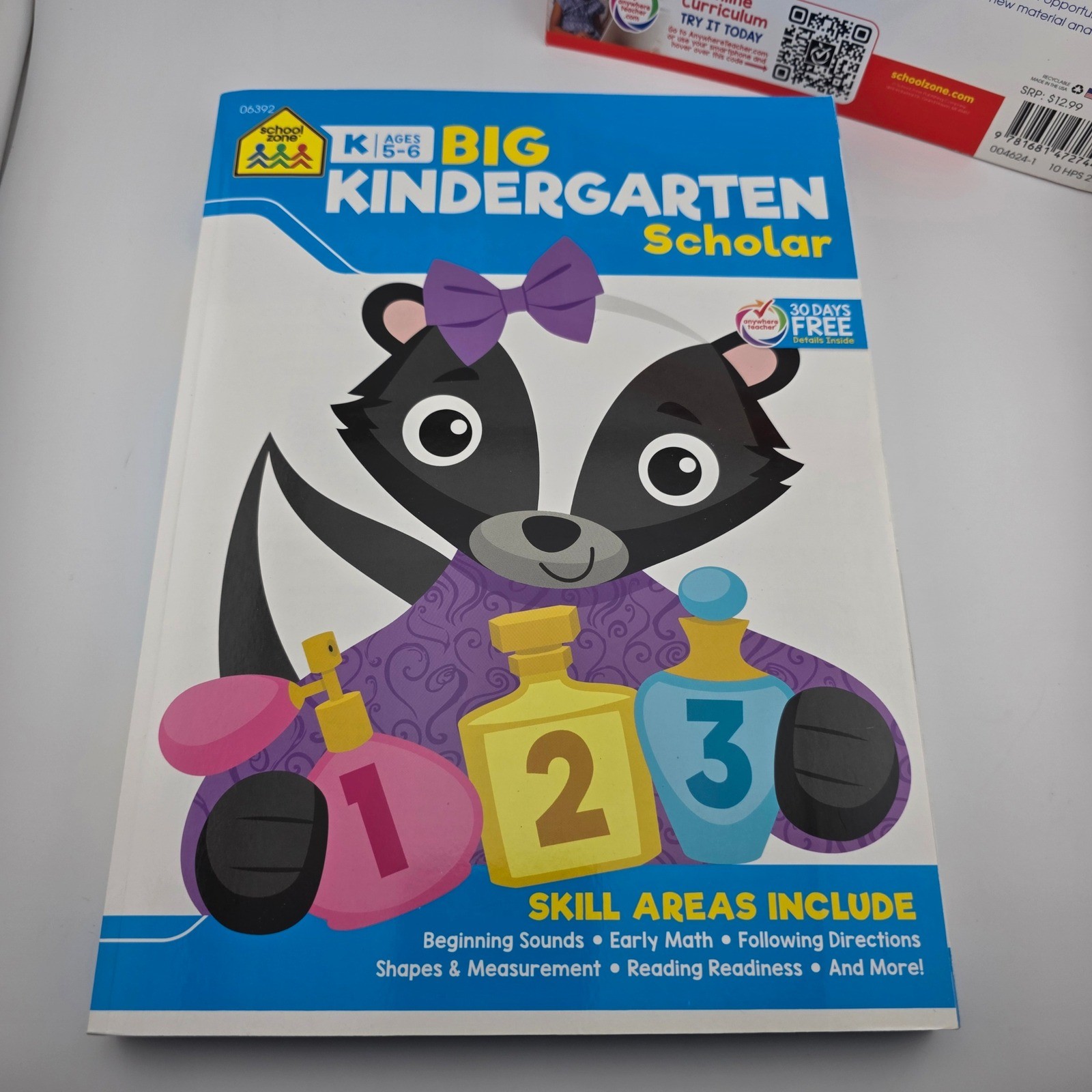 School Zone Big Preschool & Kindergarten Scholar Workbook Bundle 2 Books
