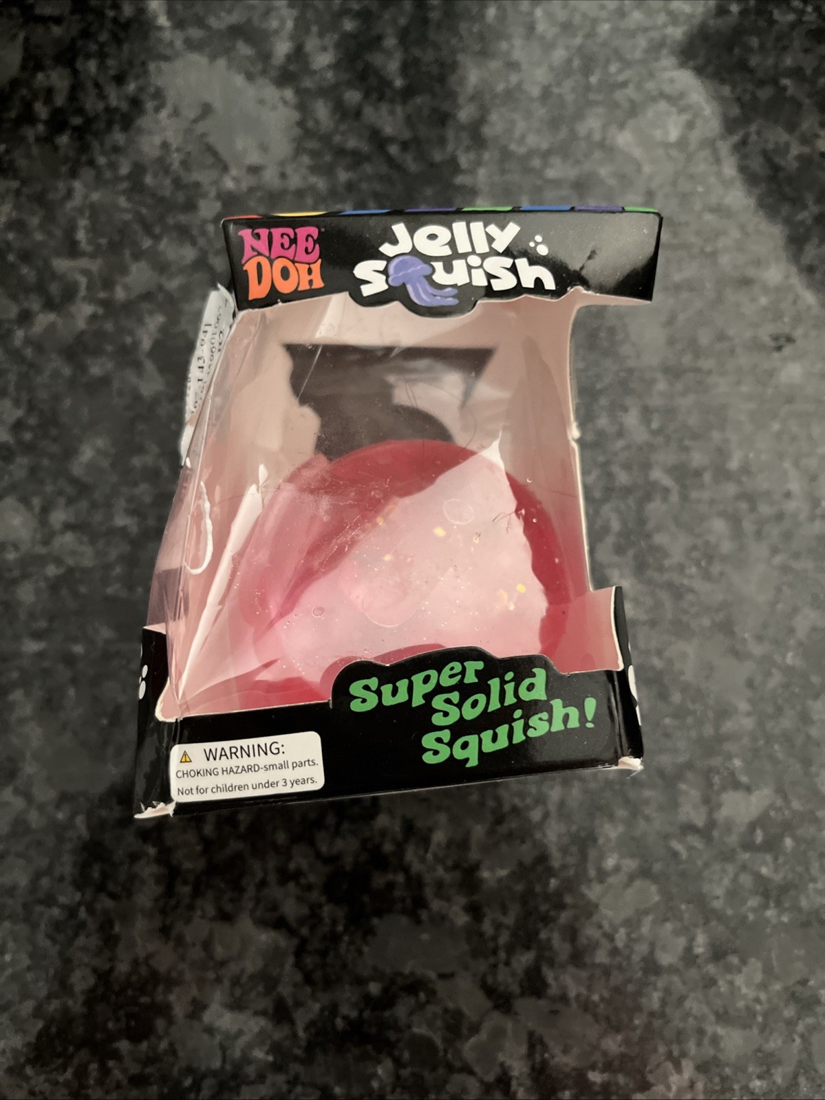 Nee Doh Jelly Squish Super Solid Squeeze Toy Pink 3+ Years 4-7 Years Sensory