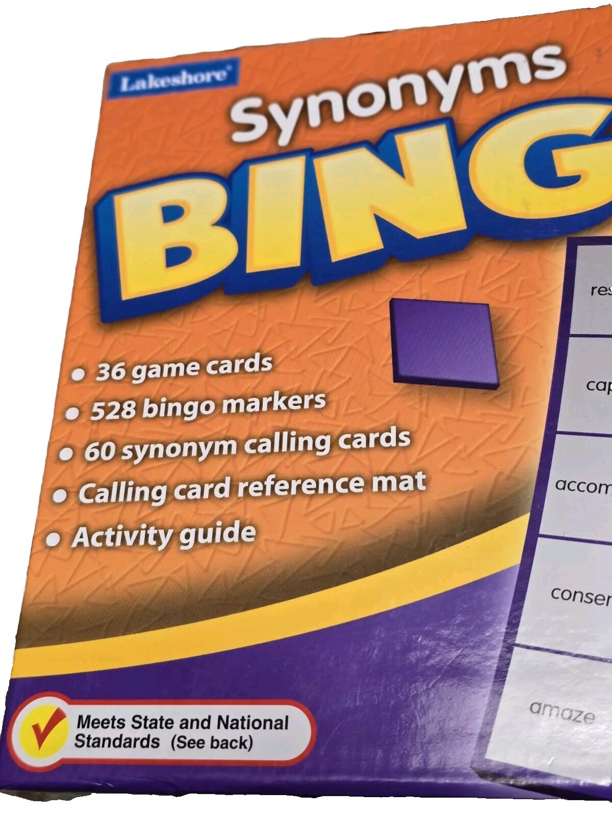 Lot 4-Lakeshore Bingo Prefixes Suffixes Synonyms Antonyms Fractions Age 10 & Up