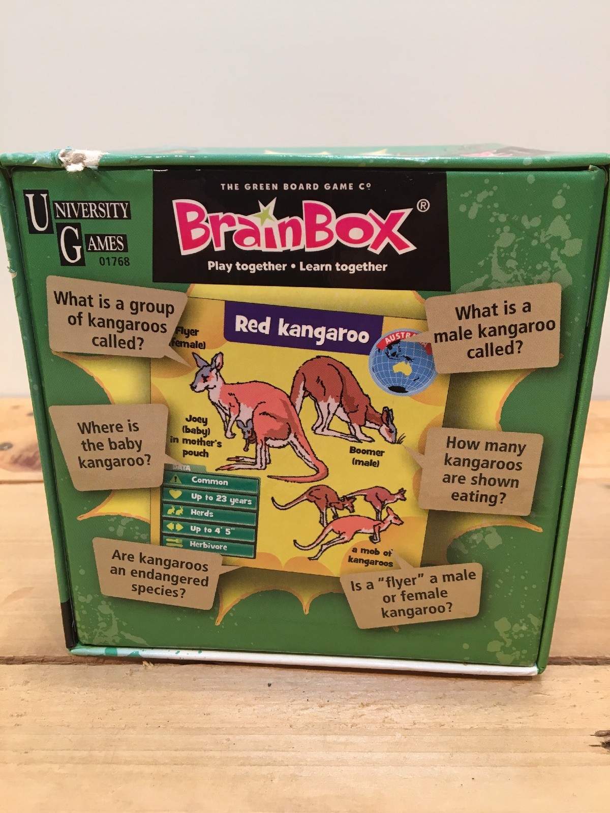 University Games BrainBox Memory Game Animals Edition Ages 8 and Up
