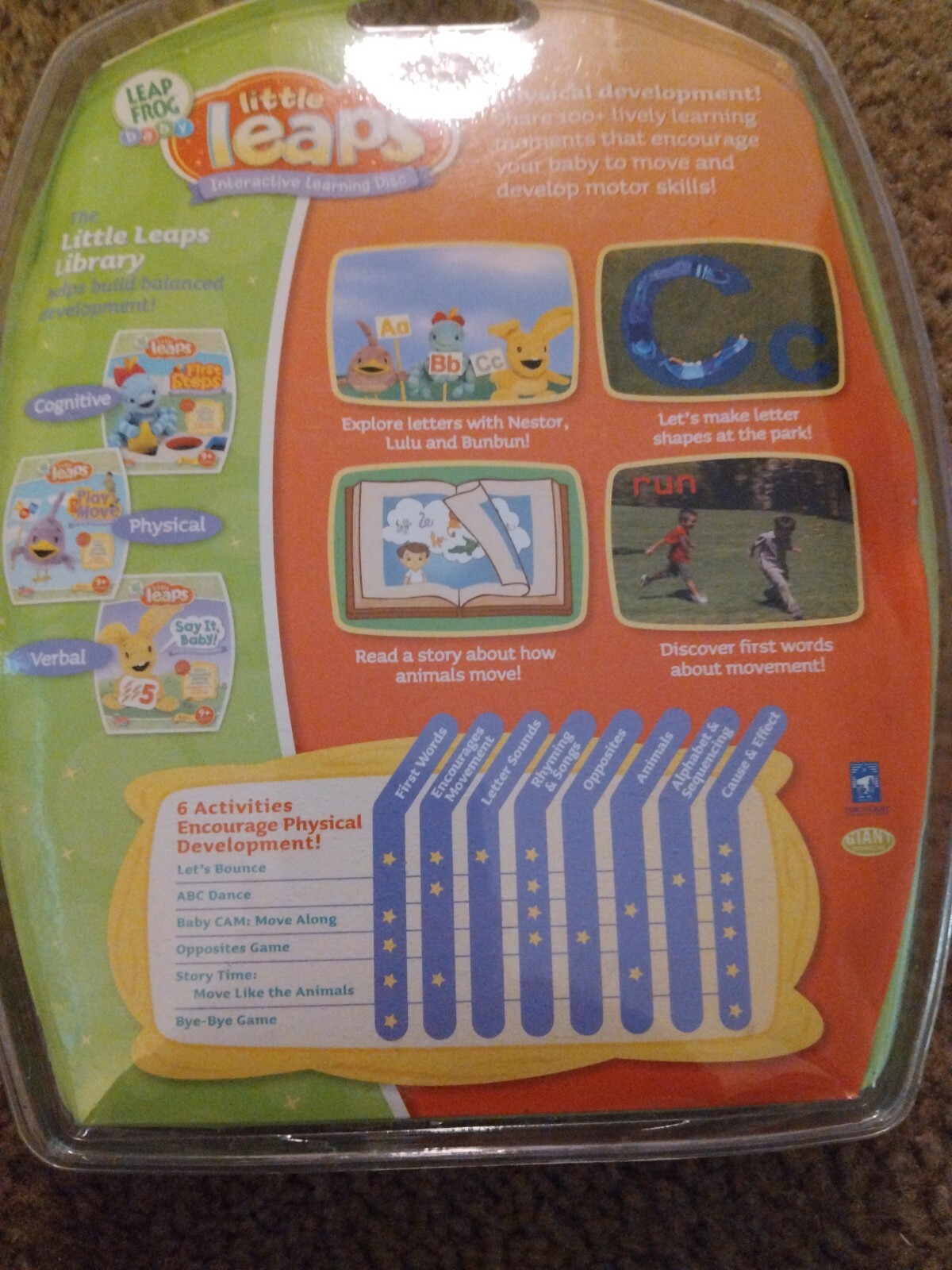 Leap Frog Baby Little Leaps Play & Move Alphabet and Opposites NEW