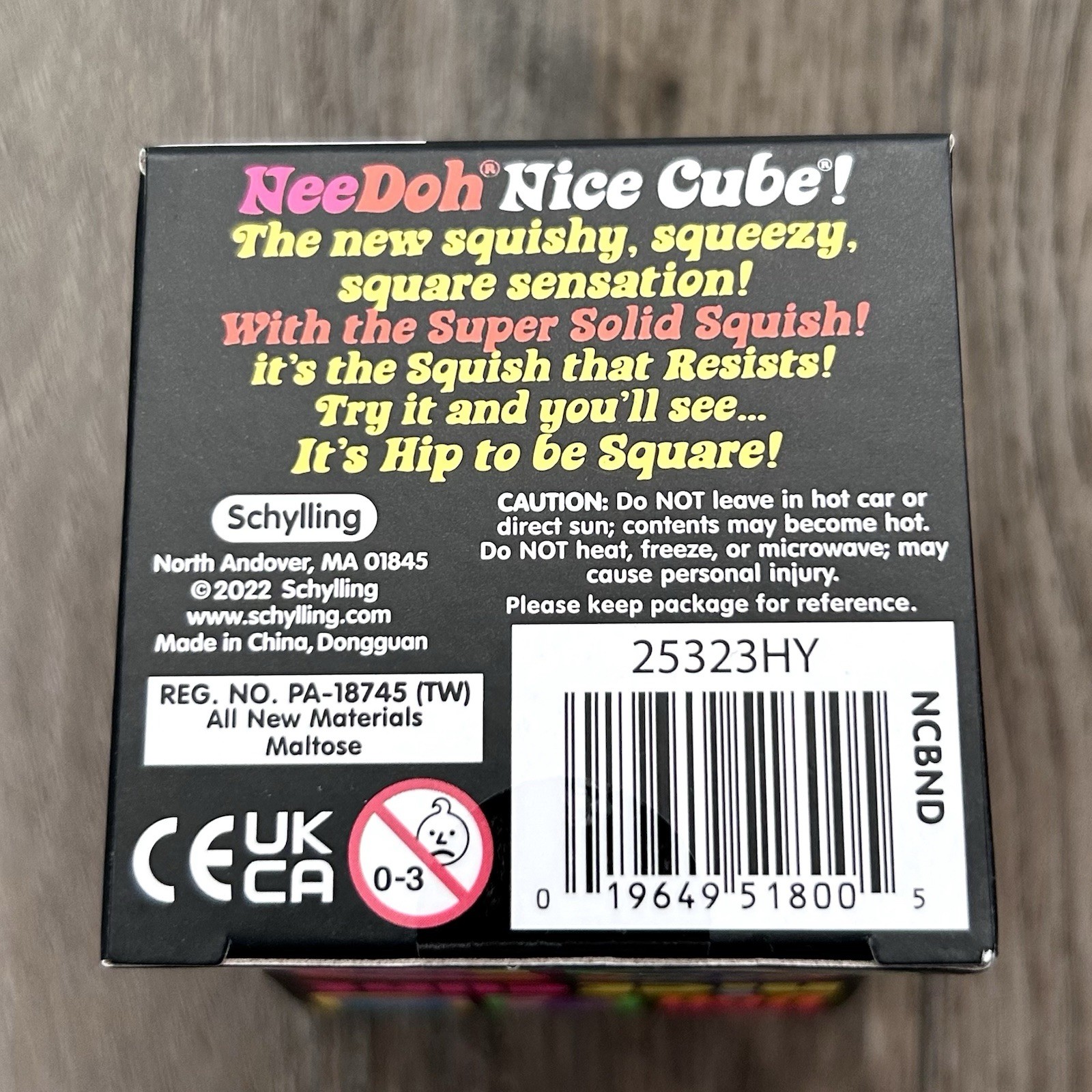 Brand New Needoh Nice Cube Blue Schylling Squeeze Toy Super SolidSquish 2.25″