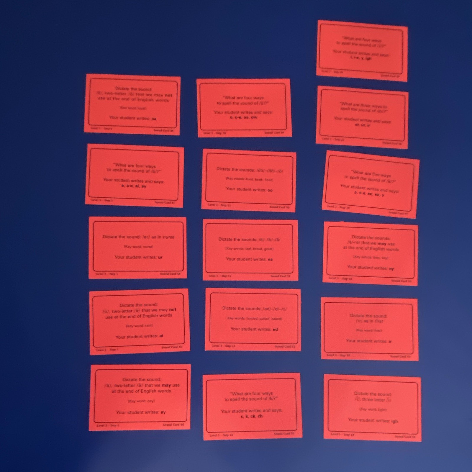 All About Spelling level 3-Word, Phonogram, Key & Sound Cards and level 3 Tiles