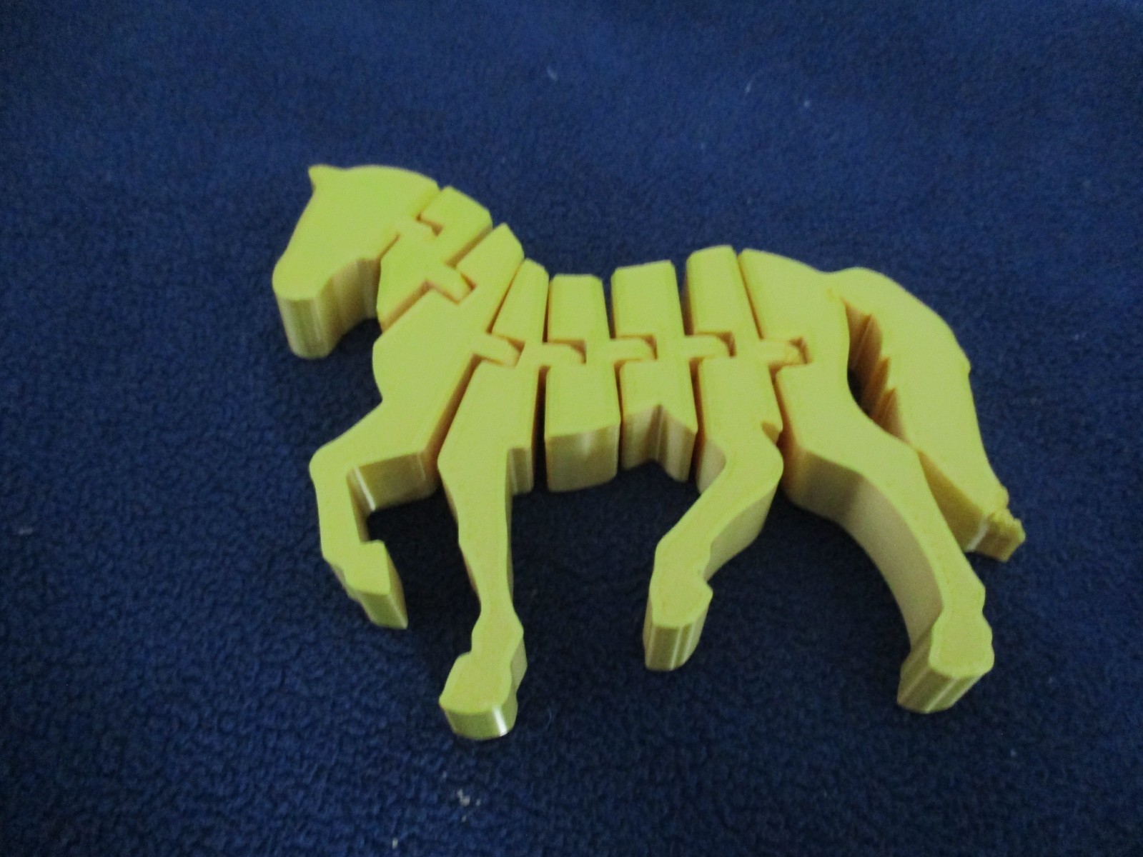 2 FLEXI SENSORY TOY HORSE 4 INCHES LONG YELLOW AND BLUE