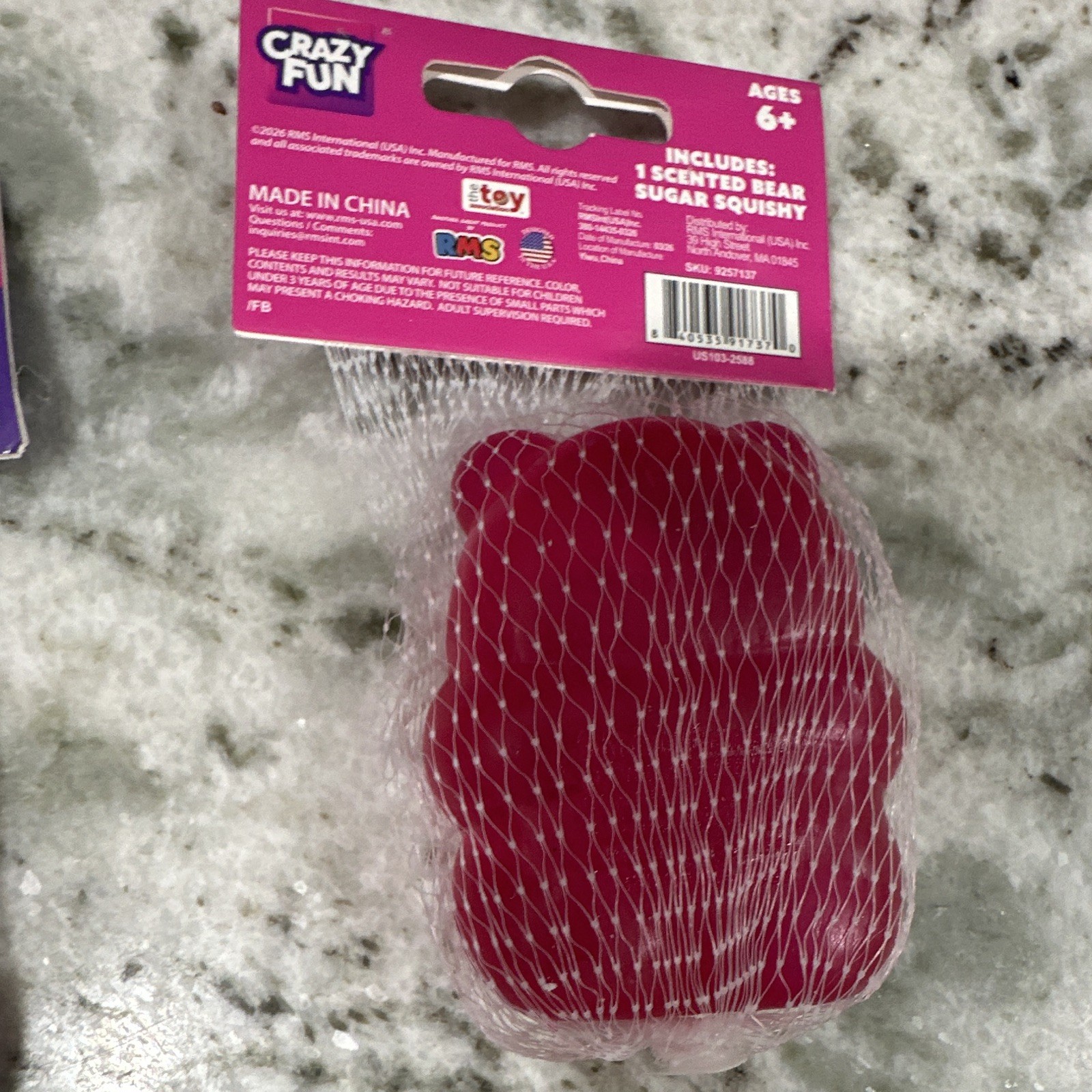 Crazy Fun Scented Sugar Squishy 2 Pack Capybara Purple + Bear Red Ages 6+