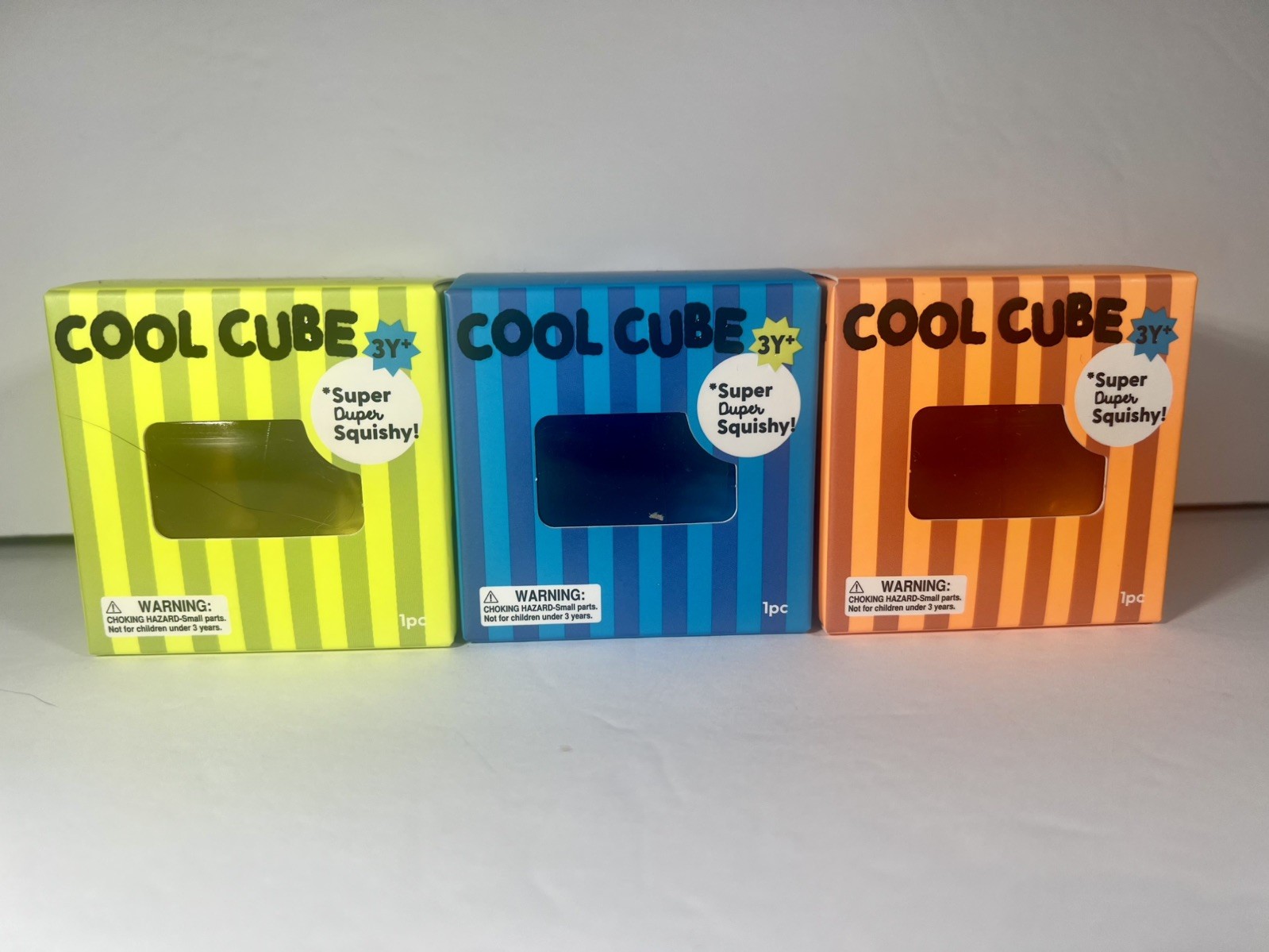 J’adore Cool Cube Squishy Toy Fidget Toy Squeeze Squish and Stay Cool Lot of 3