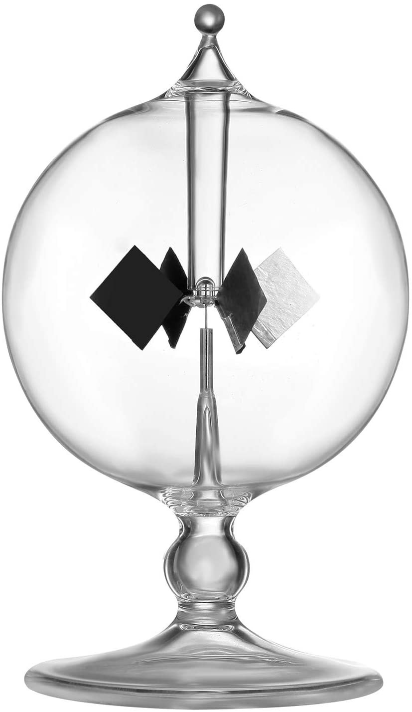 Solar Power Radiometer Glass Windmill for Light Energy Display and Education