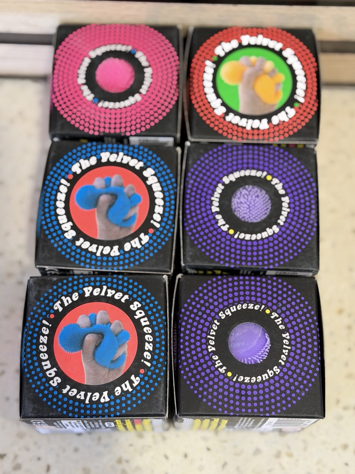 5 x Genuine Needoh Fuzzball Velvet Squeeze Toy Same Day Shipping ! US Seller 🔥