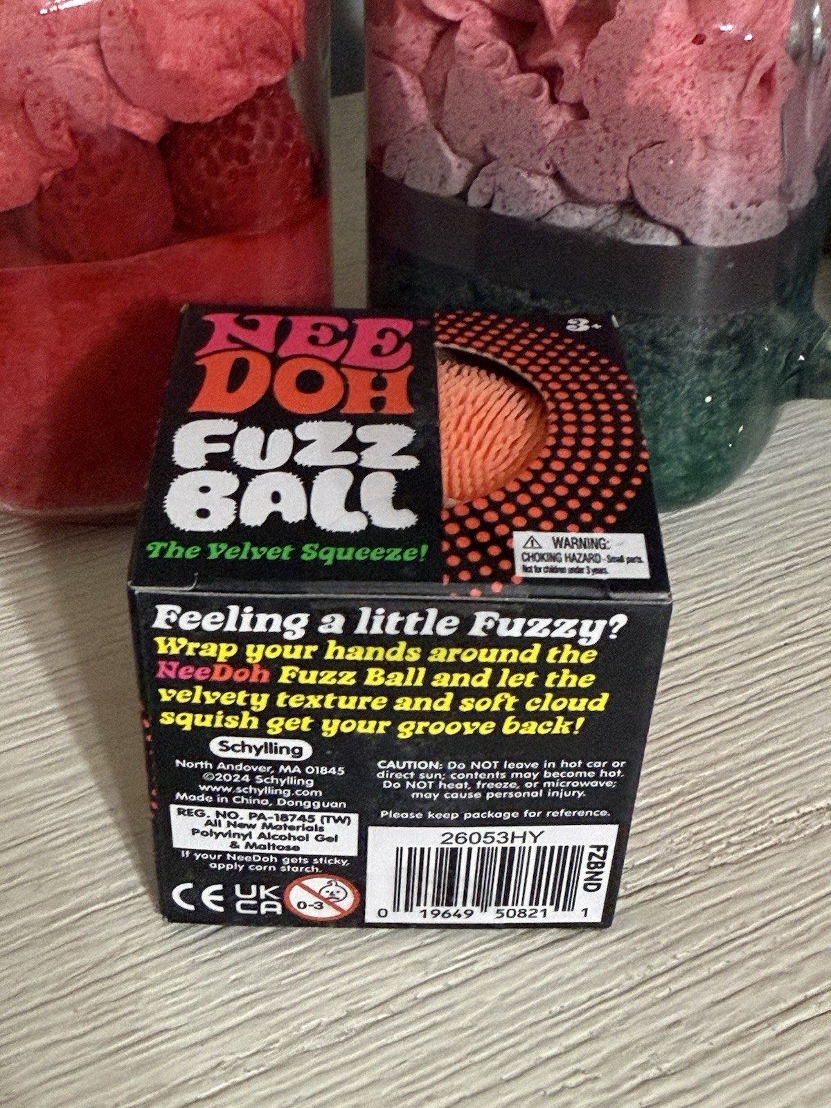 NEW Orange Needoh FUZZ BALL Nee Doh Squishy Fuzzball AUTHENTIC US Squeeze Squish