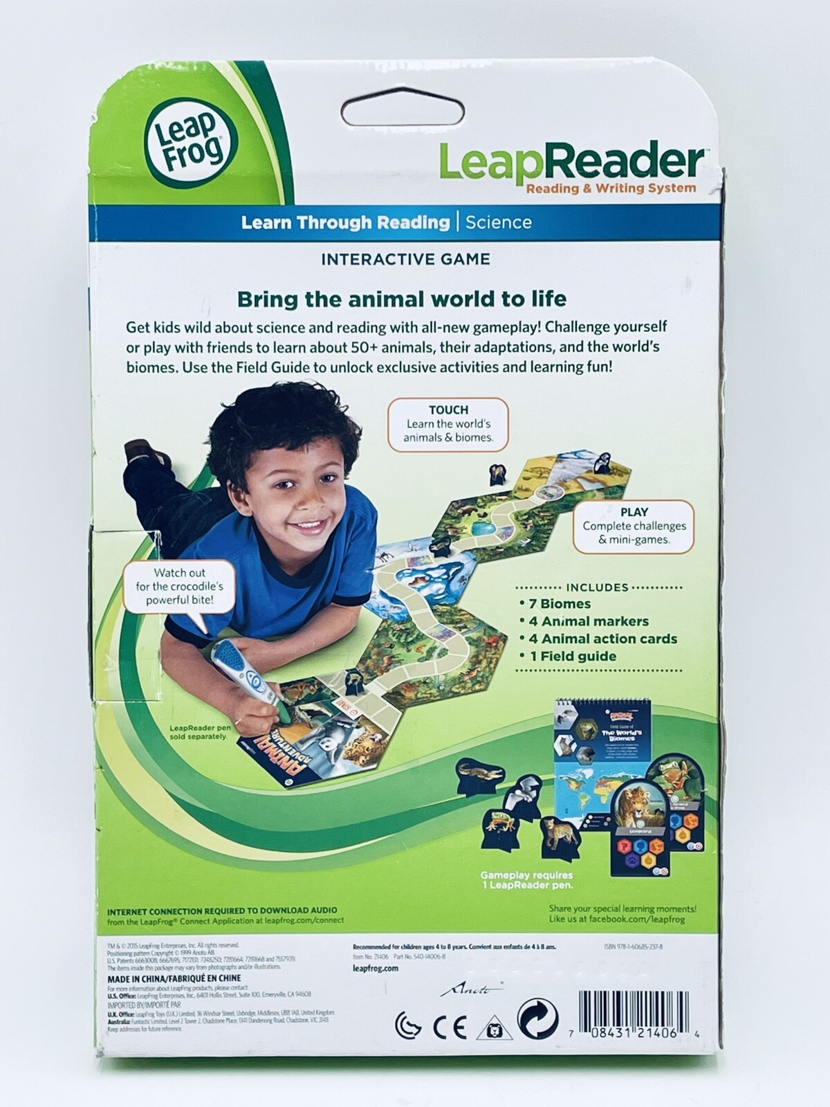 NEW LeapFrog LeapReader ANIMAL ADVENTURE Interactive Educational Board Game
