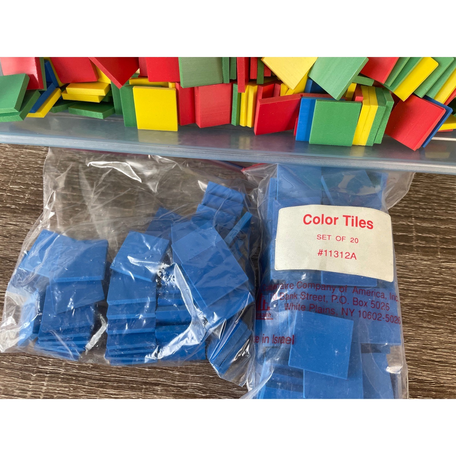 Harcourt Brace Attrilinks Math Manipulatives Kit Color Tiles Elementary Set