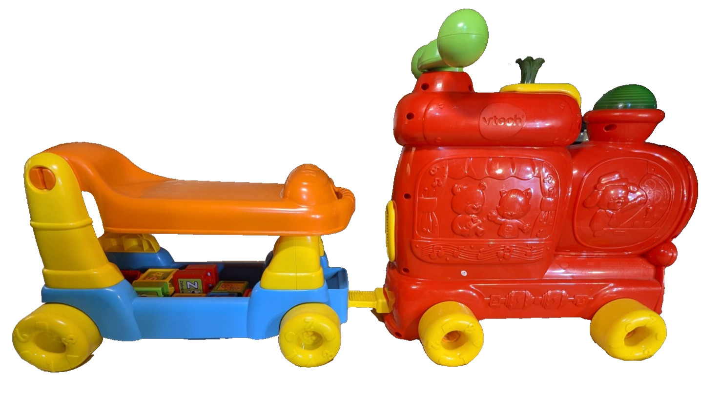 VTech 4-in-1 Learning Letters Train Sit to Stand with 11 blocks