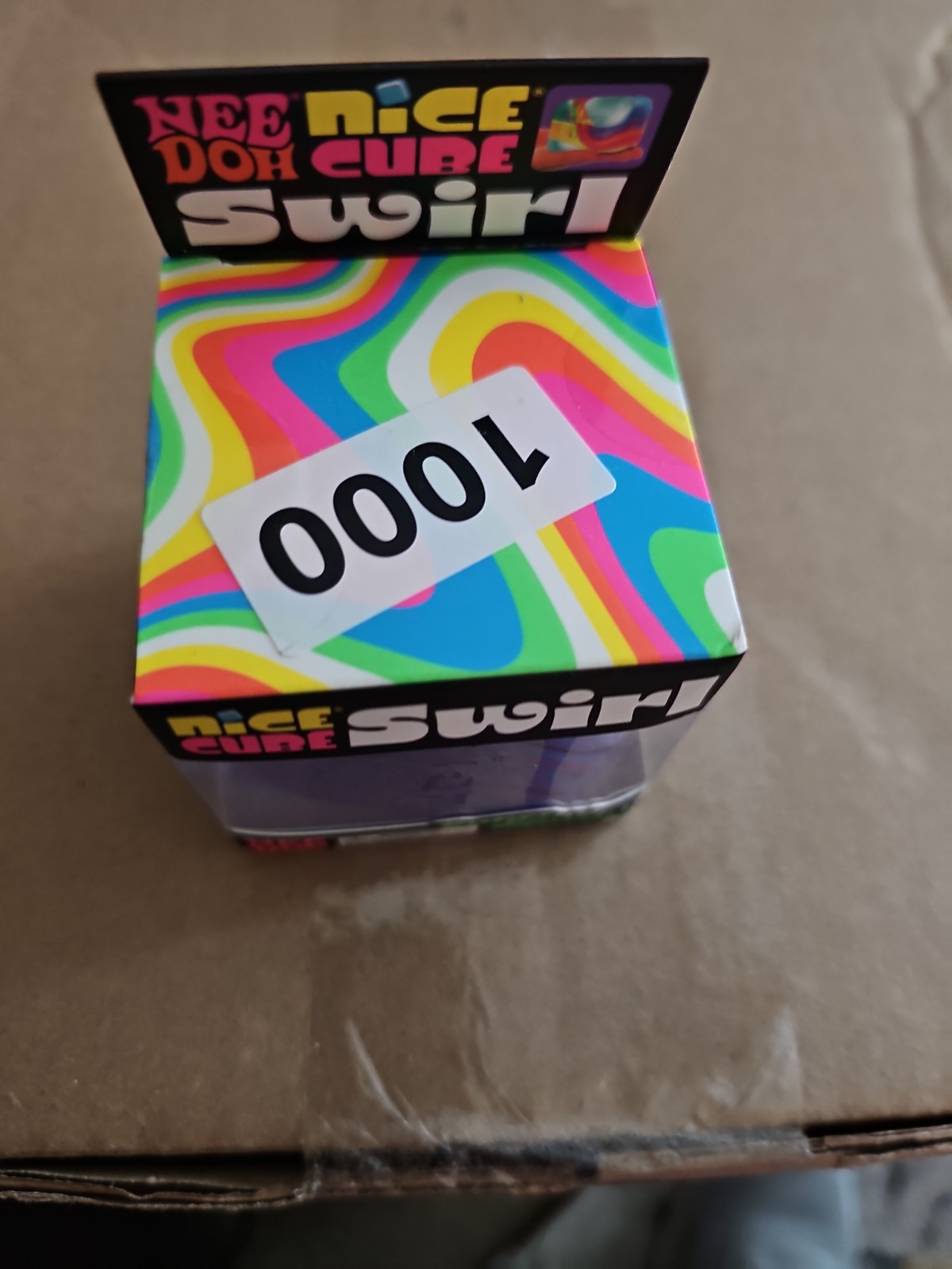 Nee Doh Nice Cube Swirl Super Solid Squish Purple Pink Blue Ages 3-4 Years 3+