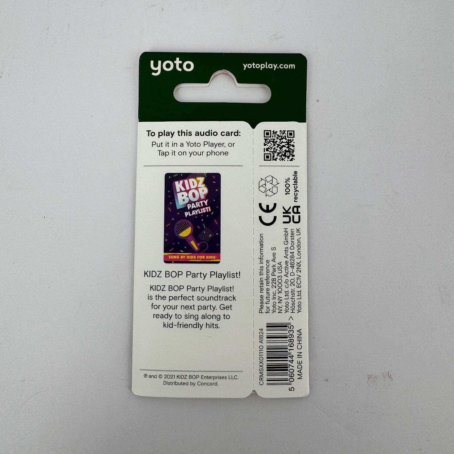 New Yoto Kidz Bop Party Playlist Media Card A1824