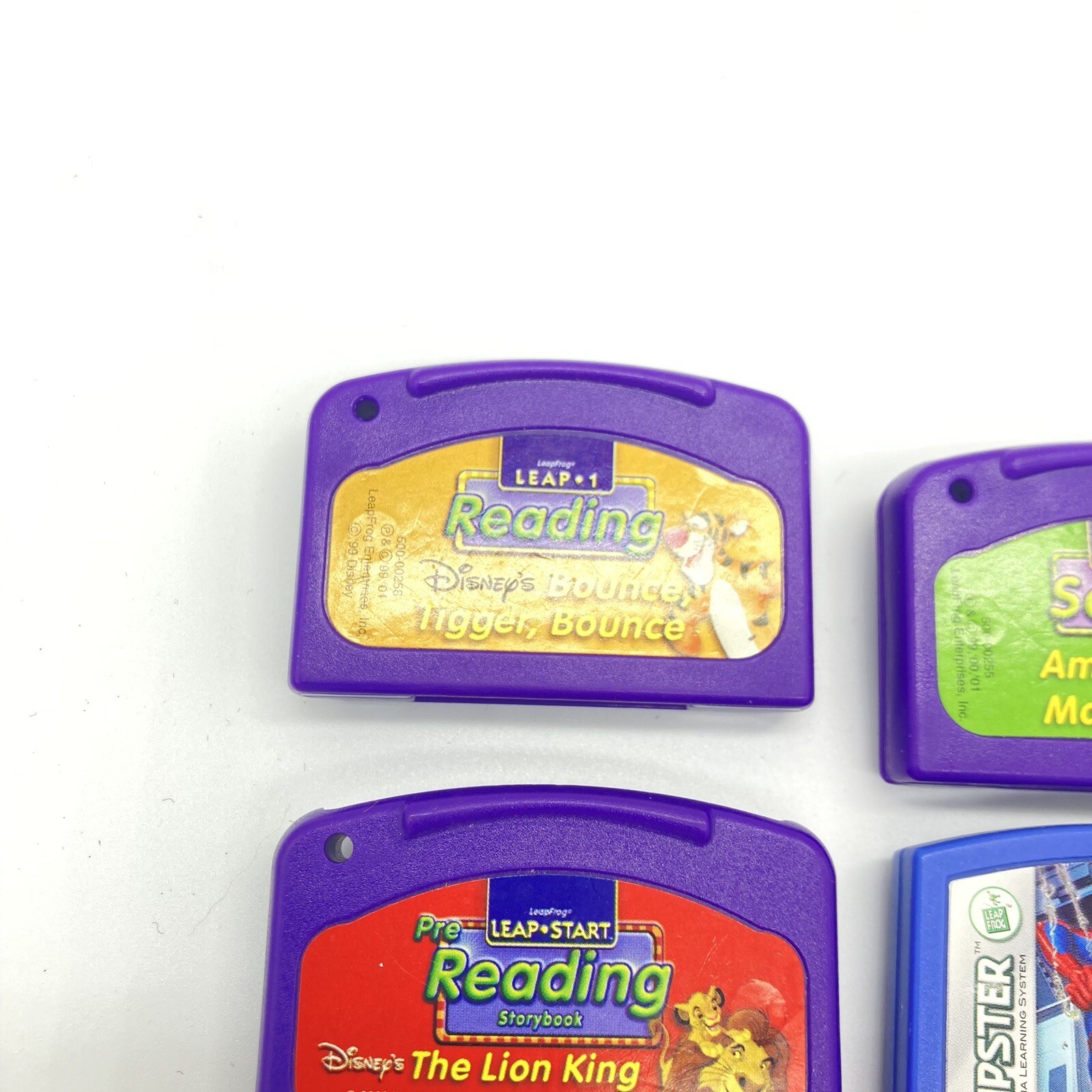 Leapfrog LeapPad cartridges Lot 6 Disney Spiderman The Lion King, Finding Nemo