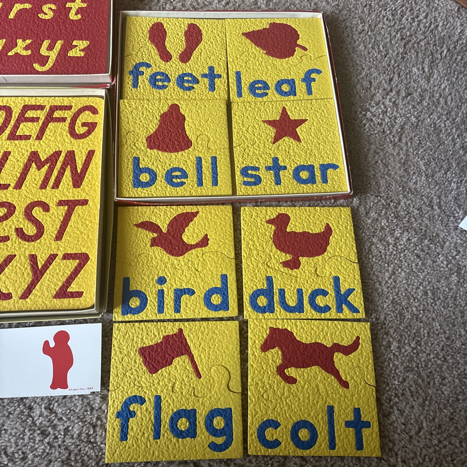 3 Lauri Crepe Foam Alphabet Letters A to Z Word Puzzles Homeschool 1980/90’s