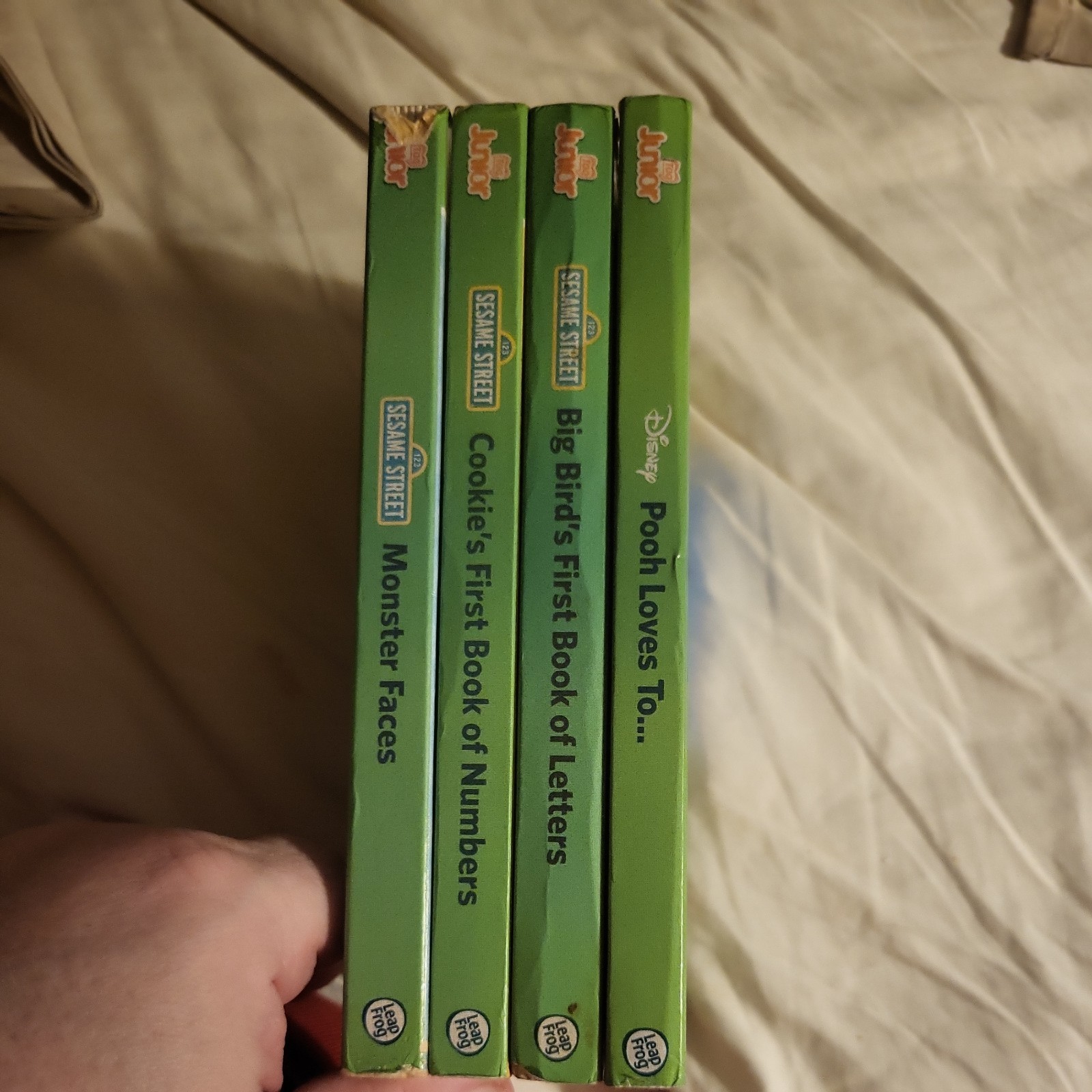 LeapFrog LeapReader TAG Junior Books Lot of 4 Letters/Face/Number/pooh loves to