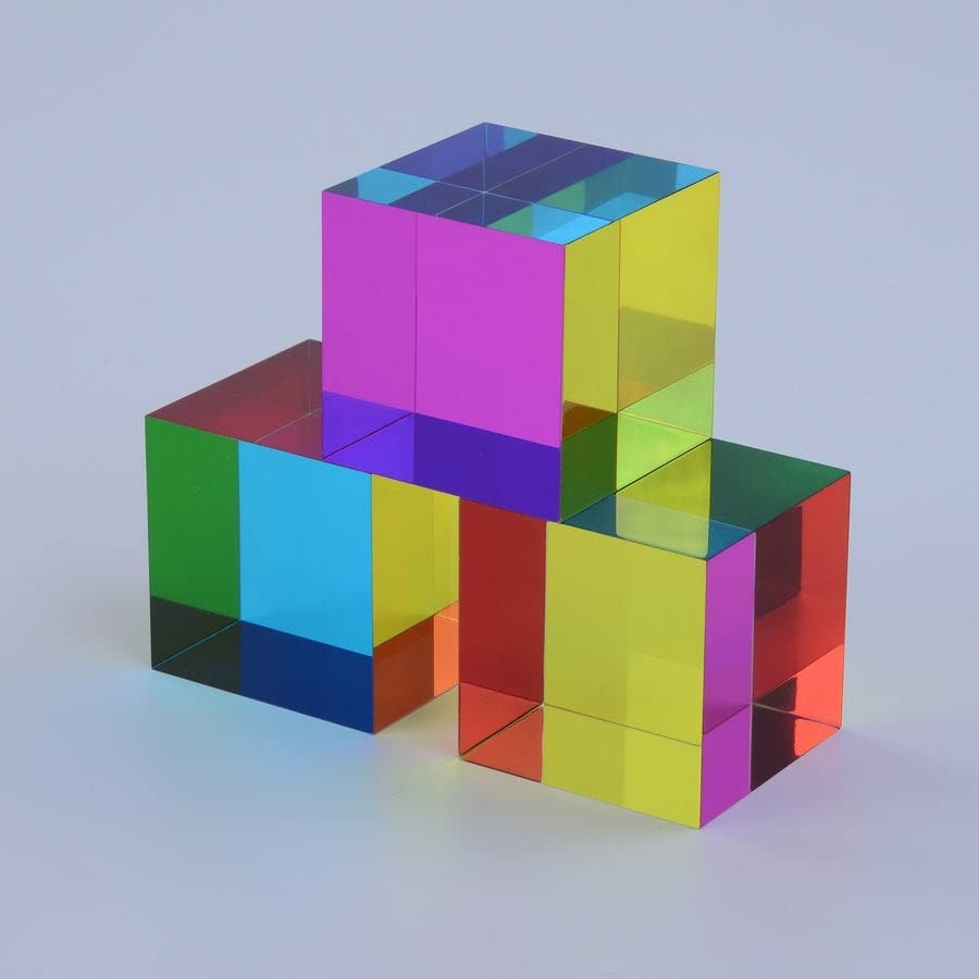 CMY Cubes Mini (30mm) – Cyan, Magenta & Yellow Cube – Optical Color Cube – Te…