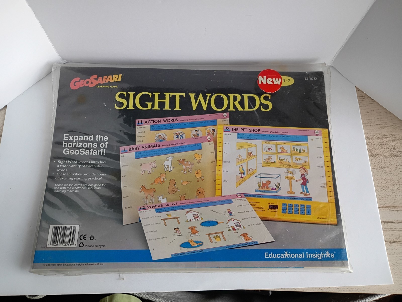 Vintage 1991 Geo Safari Electronic Learning Game- Sight Words Ages 4-7